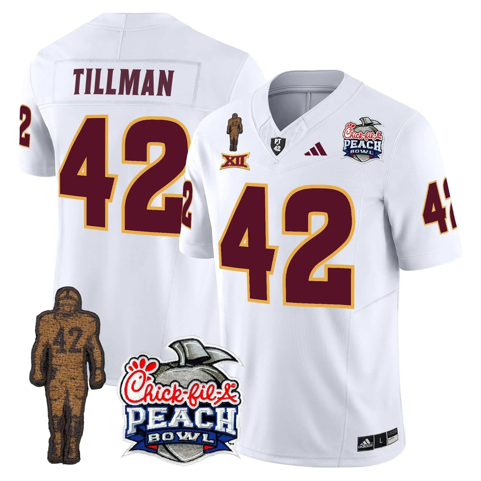 SD Pat Tillman & Peach Bowl Patch Vapor Limited Jersey by Arizona State Sun Devils