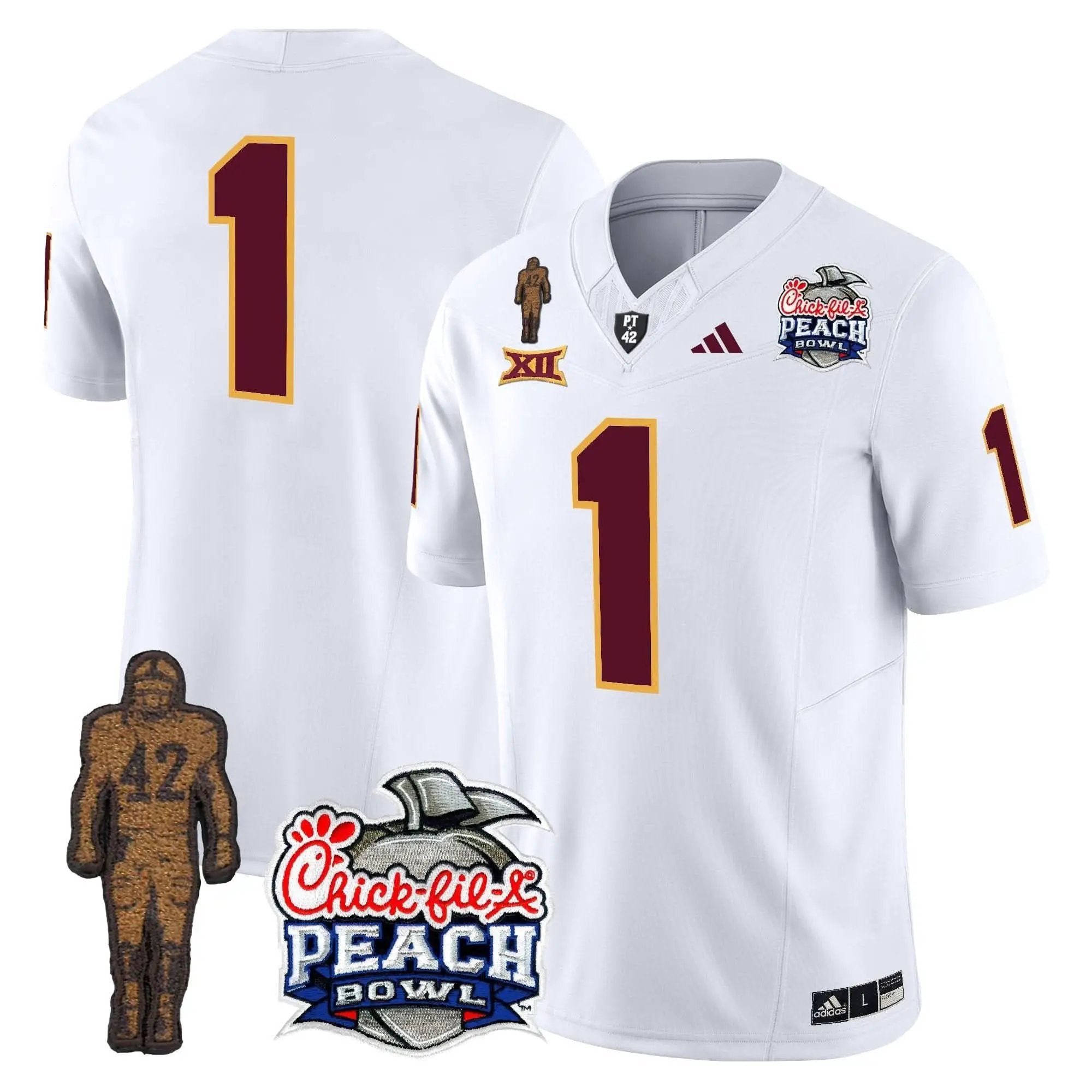 SD Pat Tillman & Peach Bowl Patch Vapor Limited Jersey by Arizona State Sun Devils