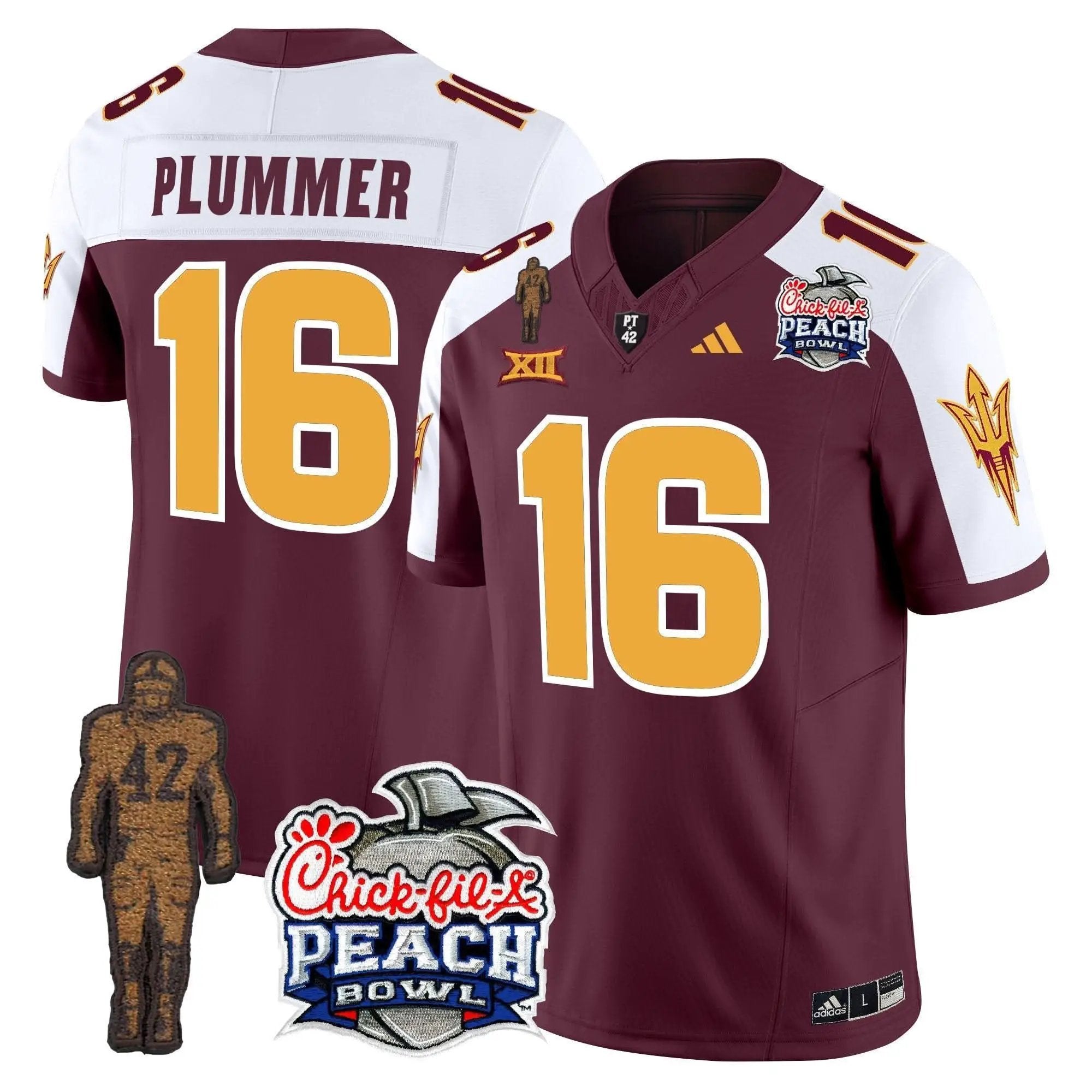 SD Pat Tillman & Peach Bowl Patch Vapor Limited Jersey by Arizona State Sun Devils