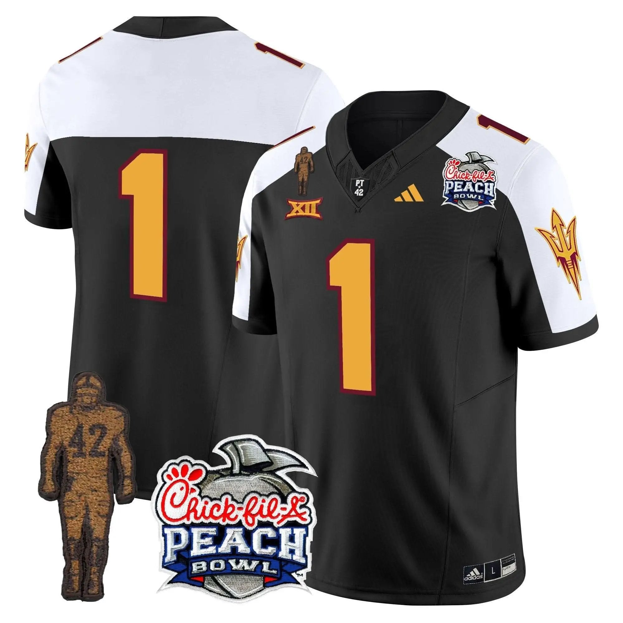 SD Pat Tillman & Peach Bowl Patch Vapor Limited Jersey by Arizona State Sun Devils