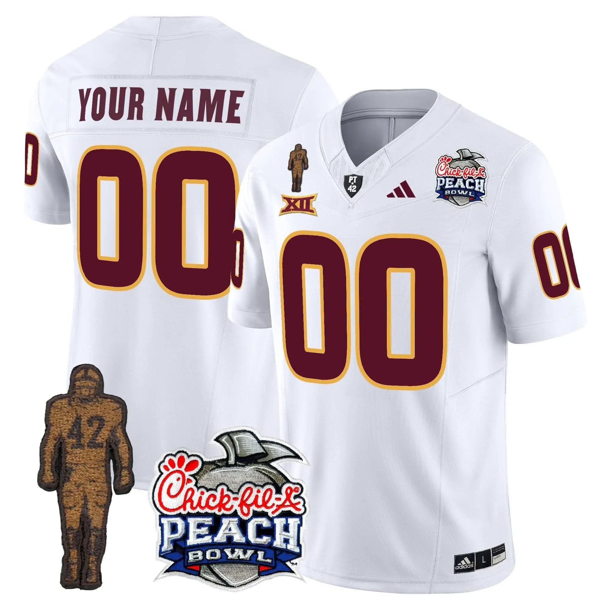 SD Pat Tillman & Peach Bowl Patch Vapor Limited Custom Jersey by Arizona State Sun Devils
