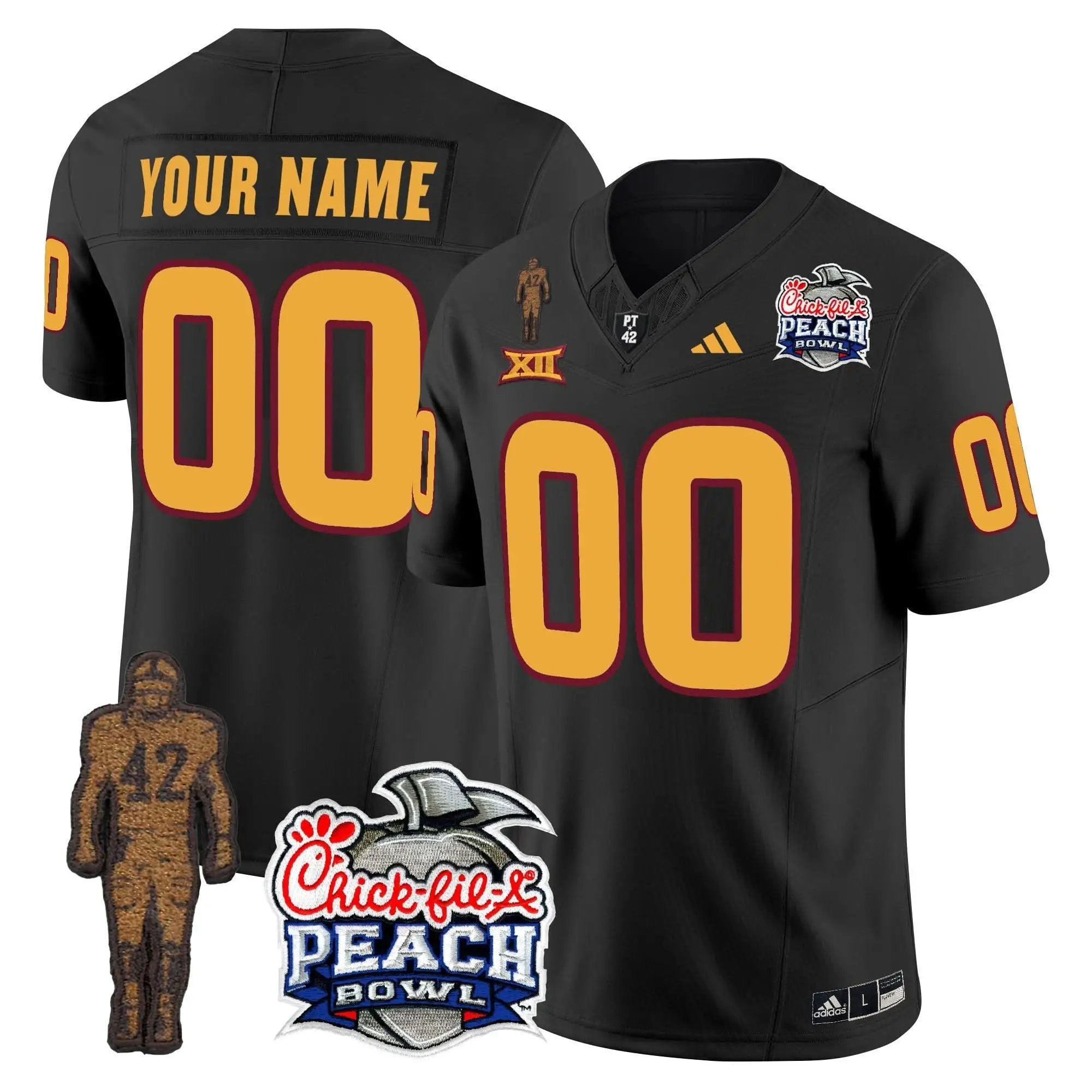 SD Pat Tillman & Peach Bowl Patch Vapor Limited Custom Jersey by Arizona State Sun Devils