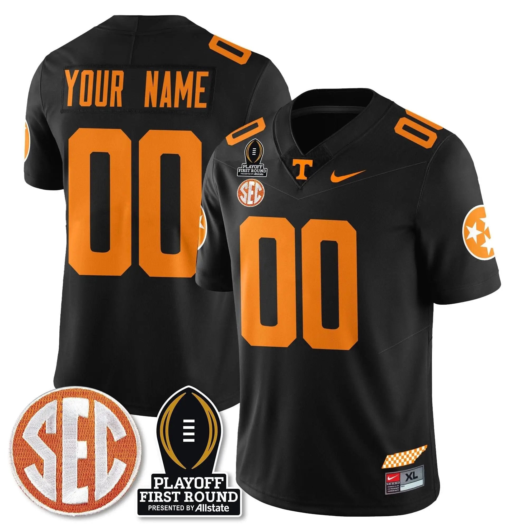 Custom TV Football Jersey - Playoff First Round Patch by Tennessee Volunteers