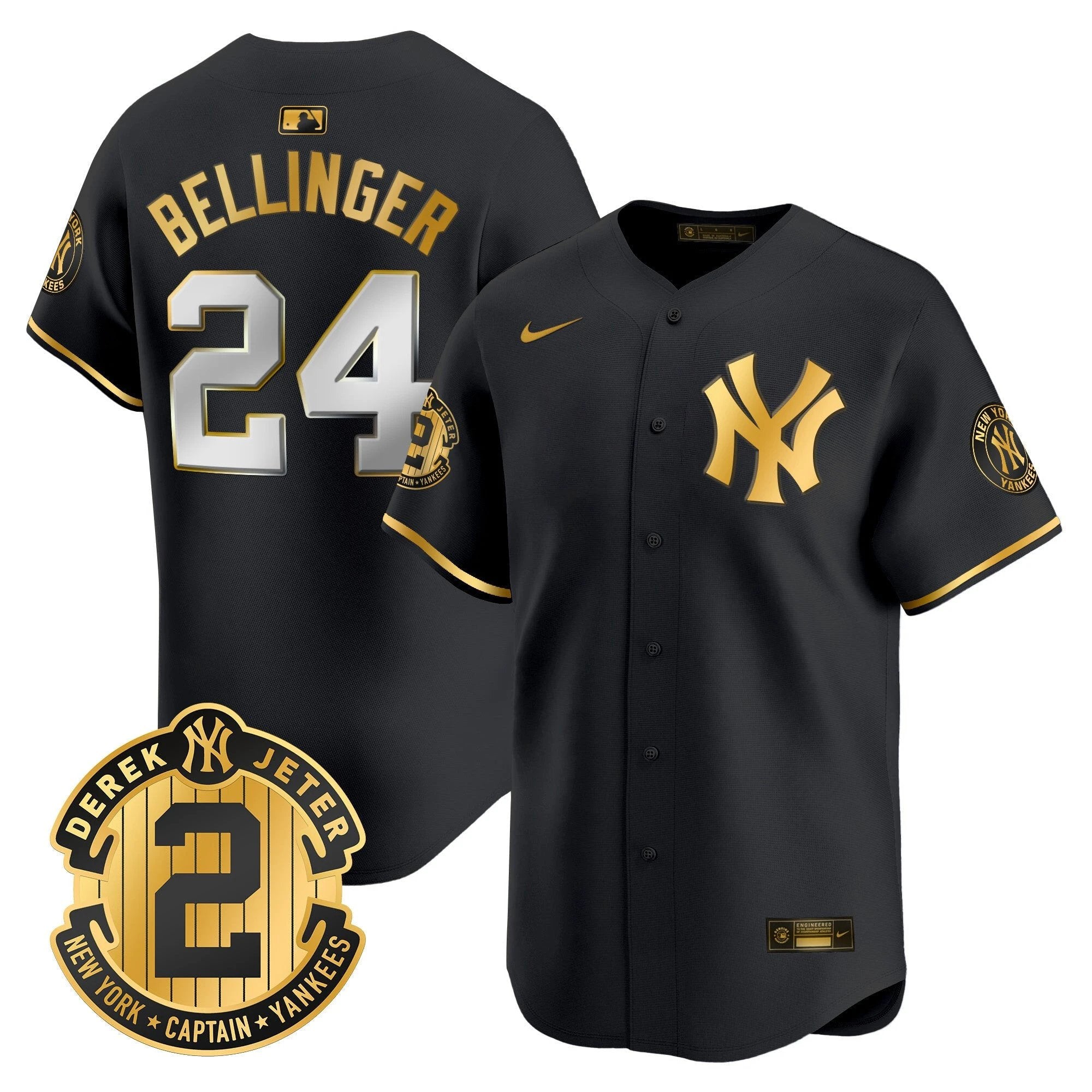 Yankees Derek Jeter Patch Vapor Premier Limited Jersey - All Stitched by Digigearus