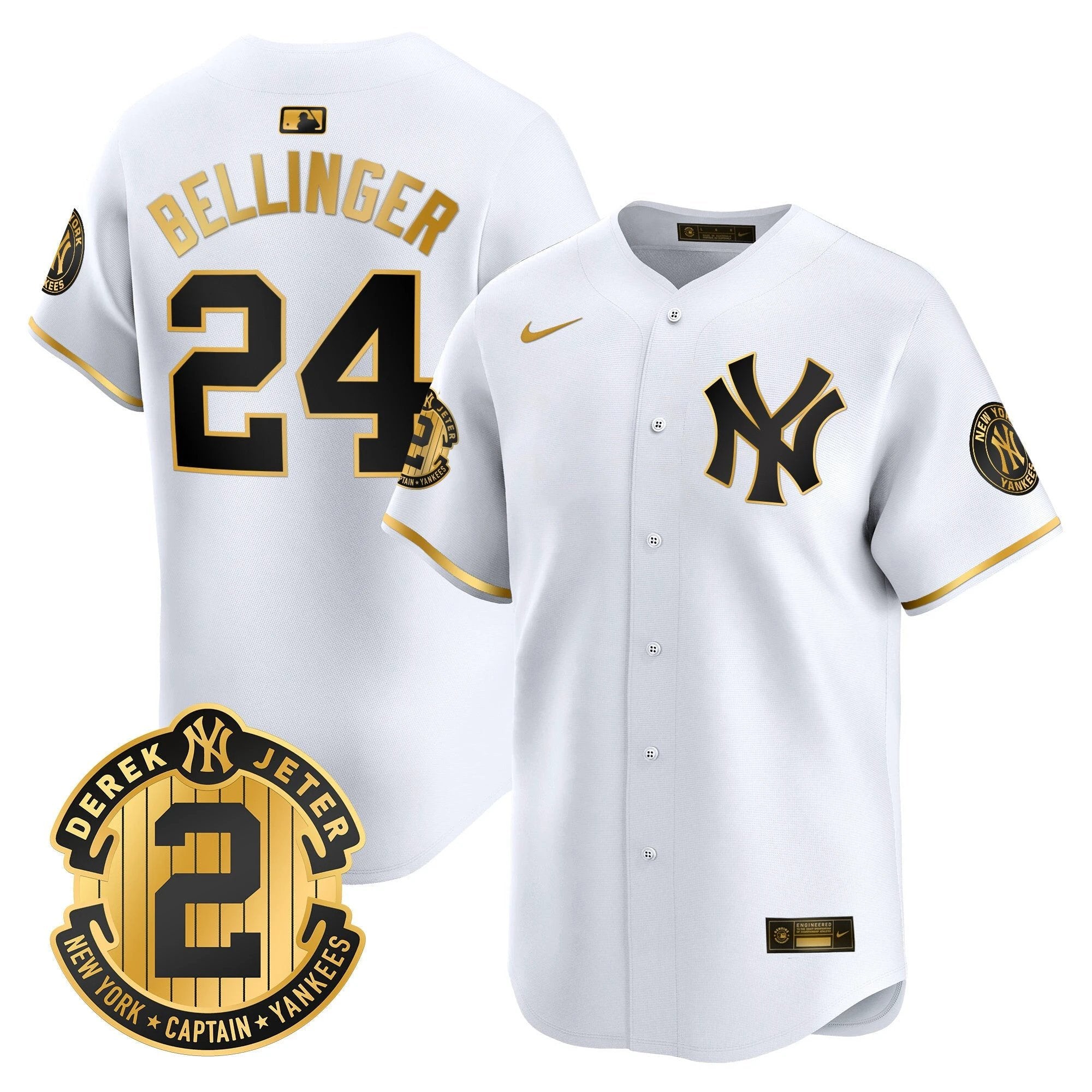 Yankees Derek Jeter Patch Vapor Premier Limited Jersey - All Stitched by Digigearus