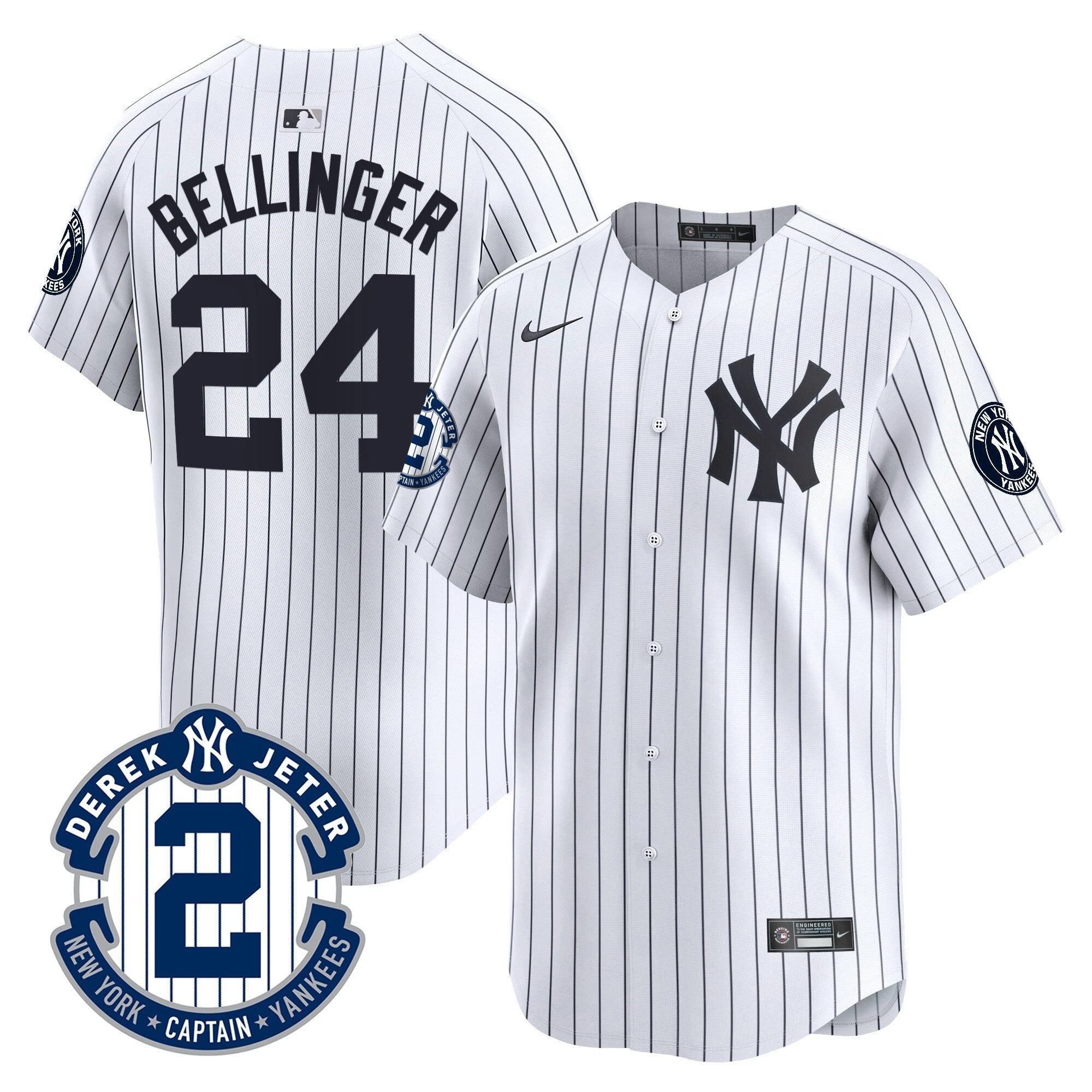 Yankees Derek Jeter Patch Vapor Premier Limited Jersey - All Stitched by Digigearus
