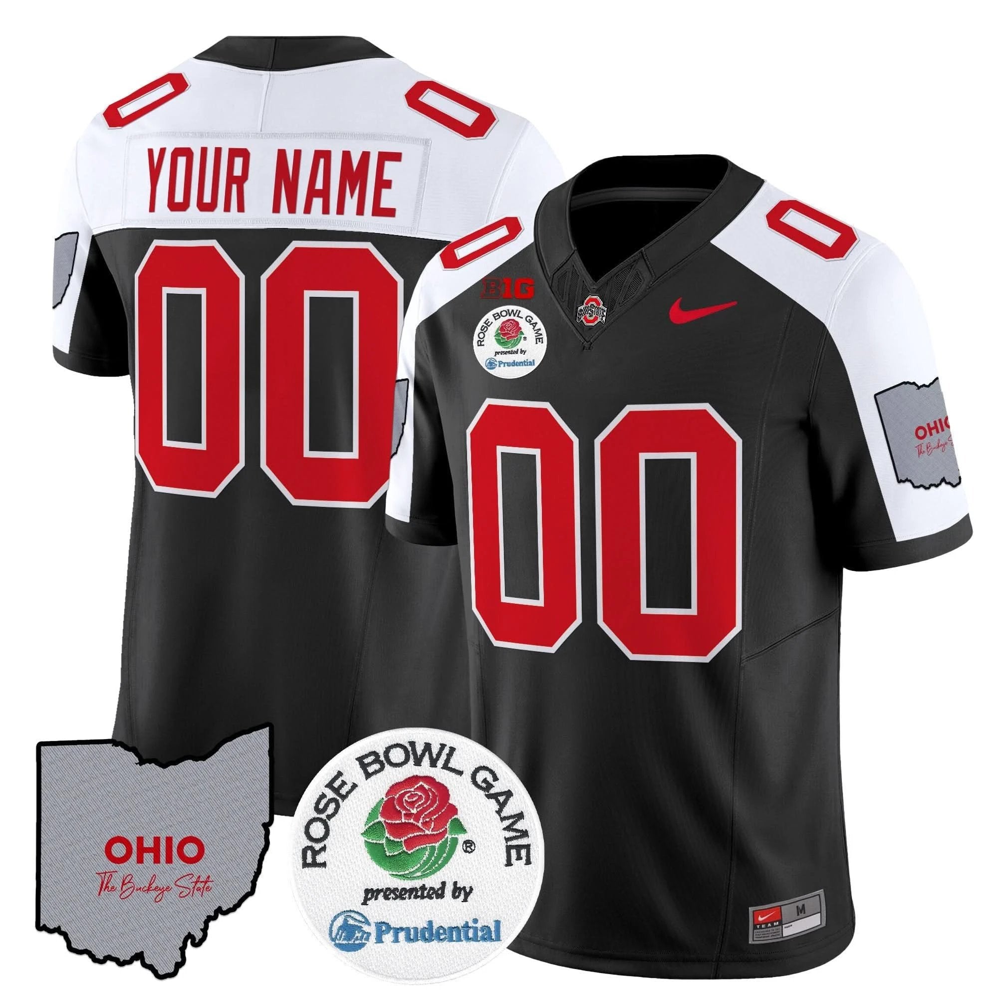 Custom Ohio State Buckeyes Jersey Rose Bowl Vapor Limited V2 Stitched All Colors by Ohio State Buckeyes