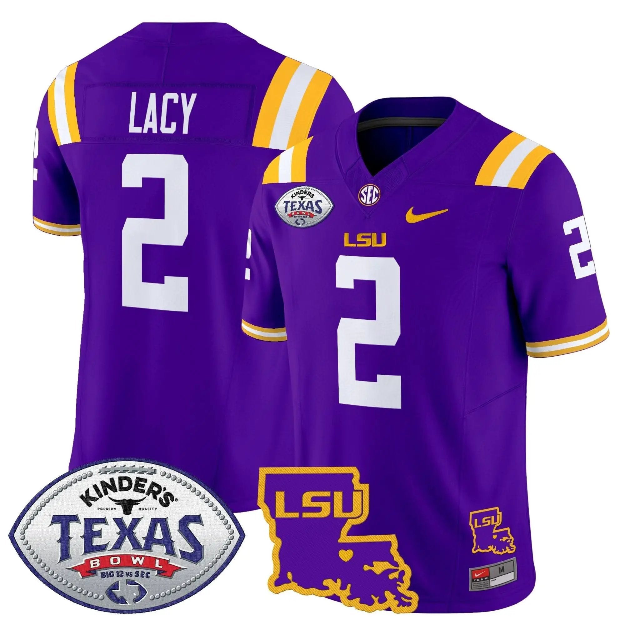 LSU 2024 Texas Bowl Patch Vapor Limited Jersey by LSU Tigers