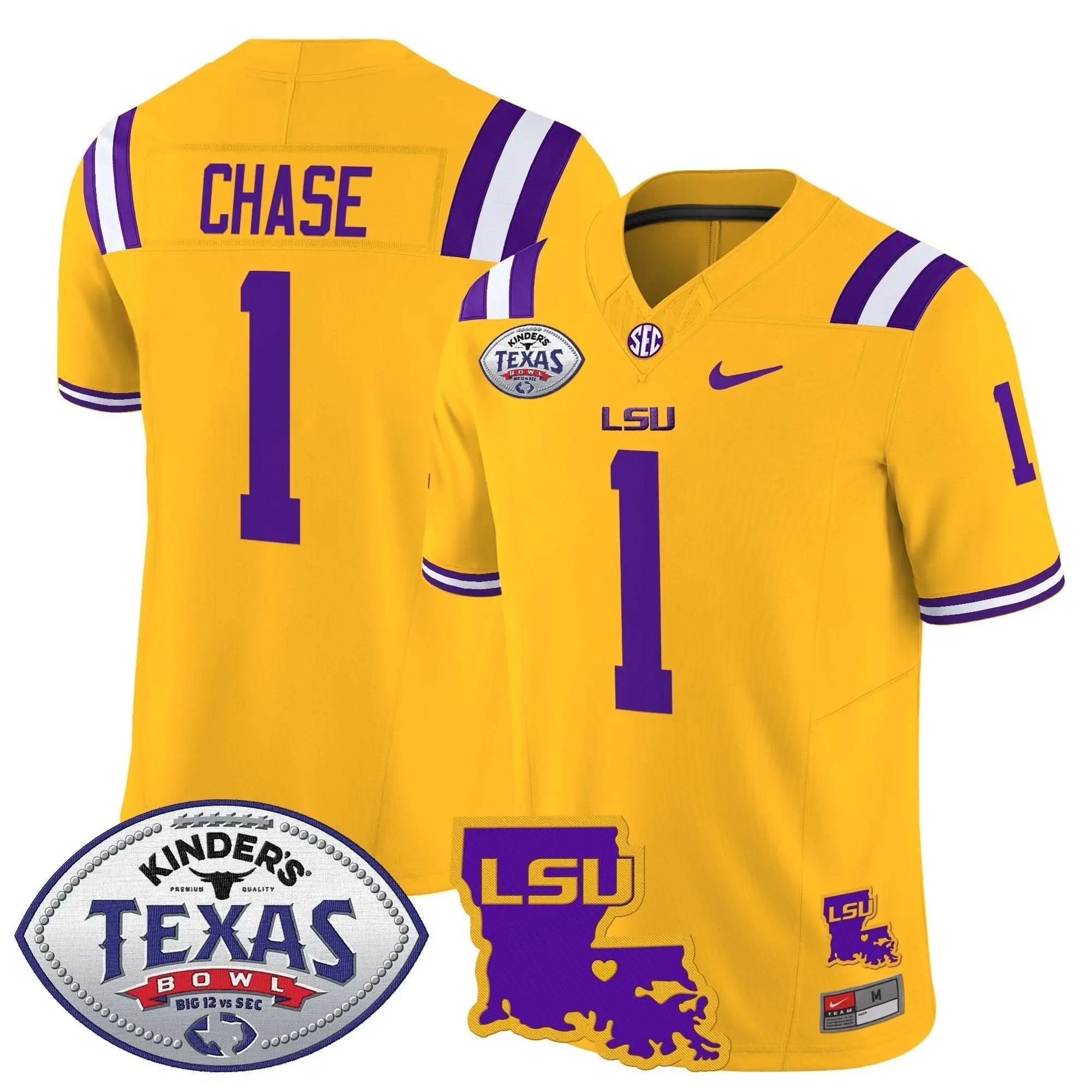 LSU 2024 Texas Bowl Patch Vapor Limited Jersey by LSU Tigers