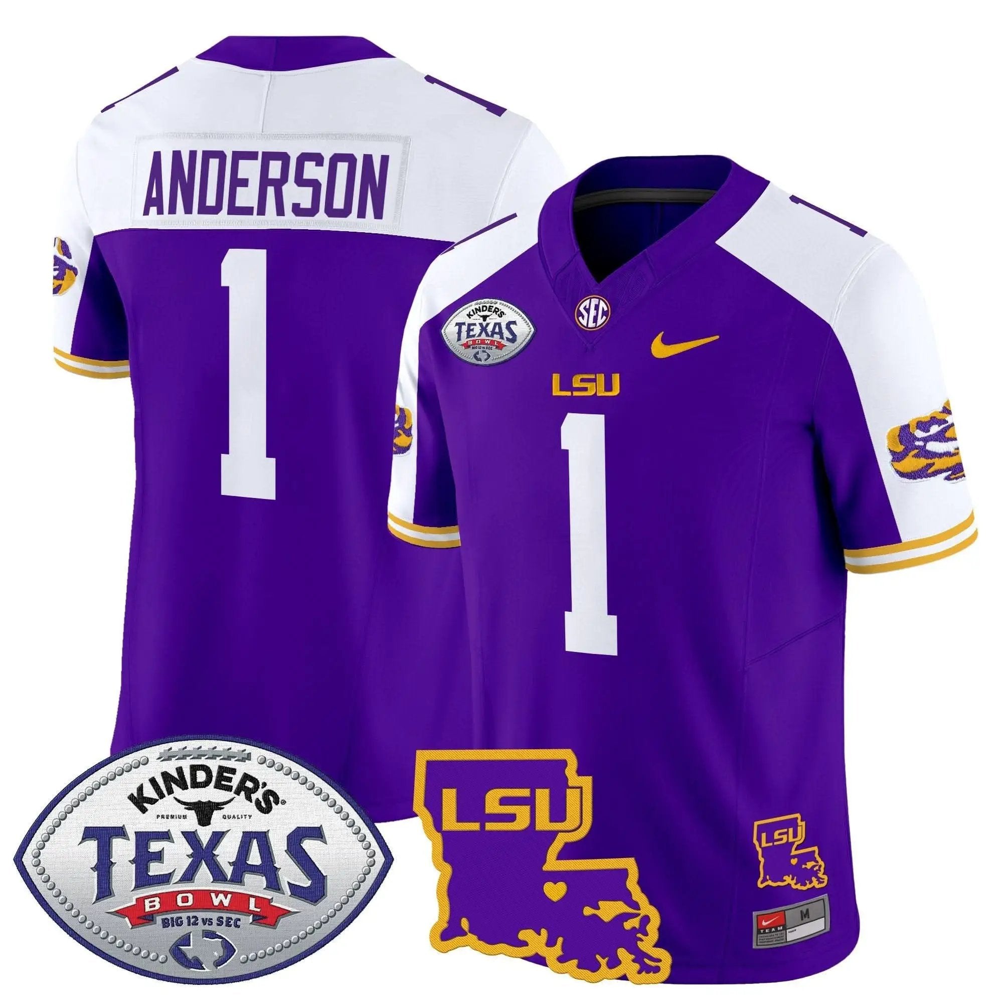 LSU 2024 Texas Bowl Patch Vapor Limited Jersey by LSU Tigers