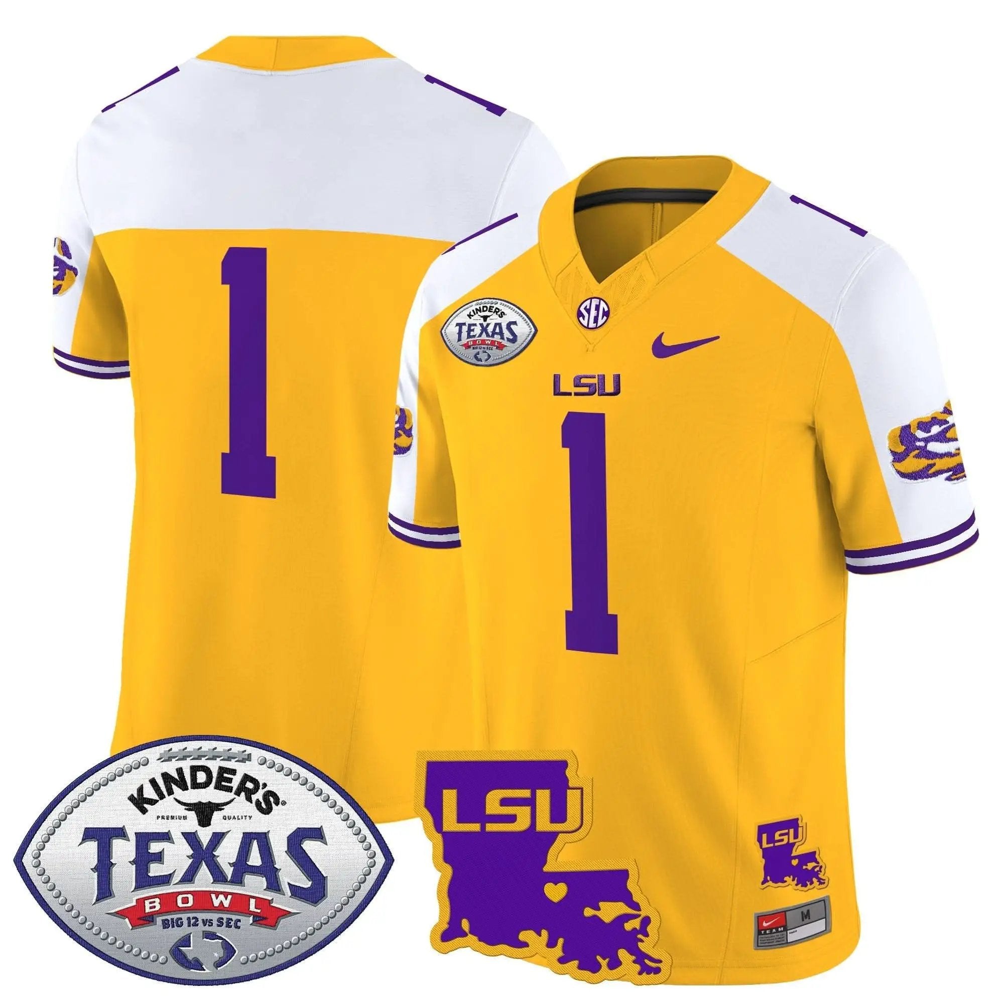 LSU 2024 Texas Bowl Patch Vapor Limited Jersey by LSU Tigers