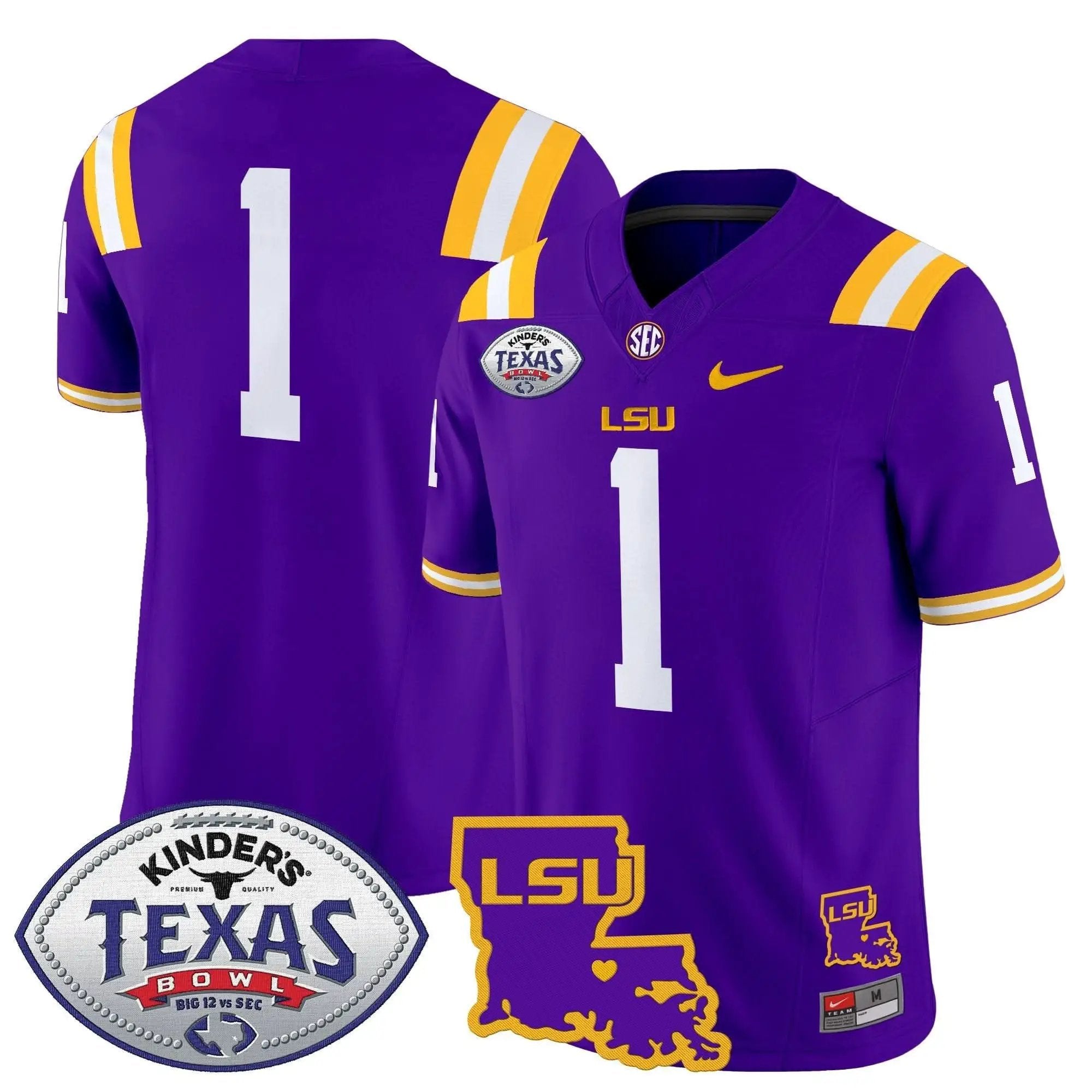 LSU 2024 Texas Bowl Patch Vapor Limited Jersey by LSU Tigers