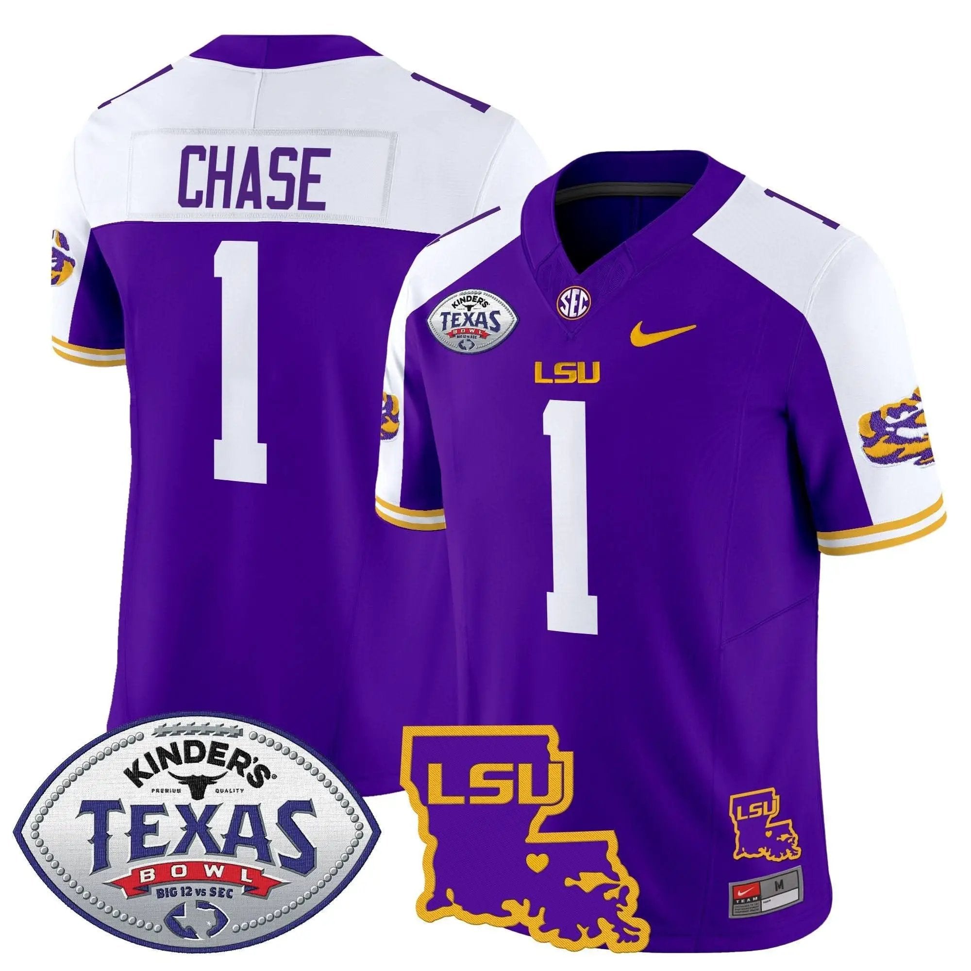 LSU 2024 Texas Bowl Patch Vapor Limited Jersey by LSU Tigers