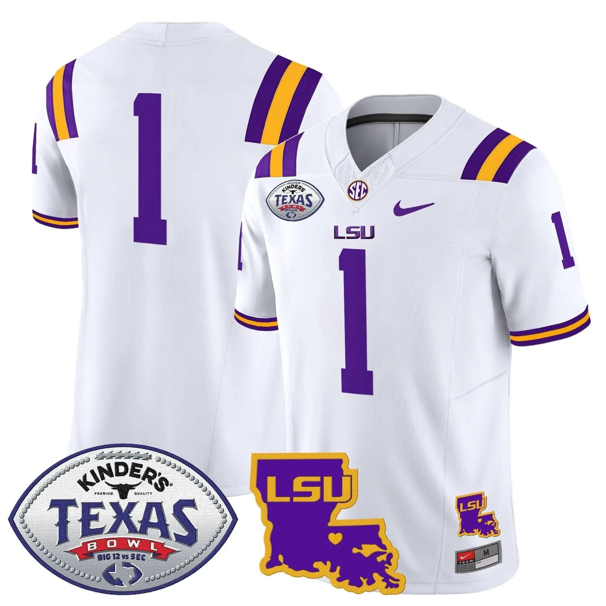 LSU 2024 Texas Bowl Patch Vapor Limited Jersey by LSU Tigers