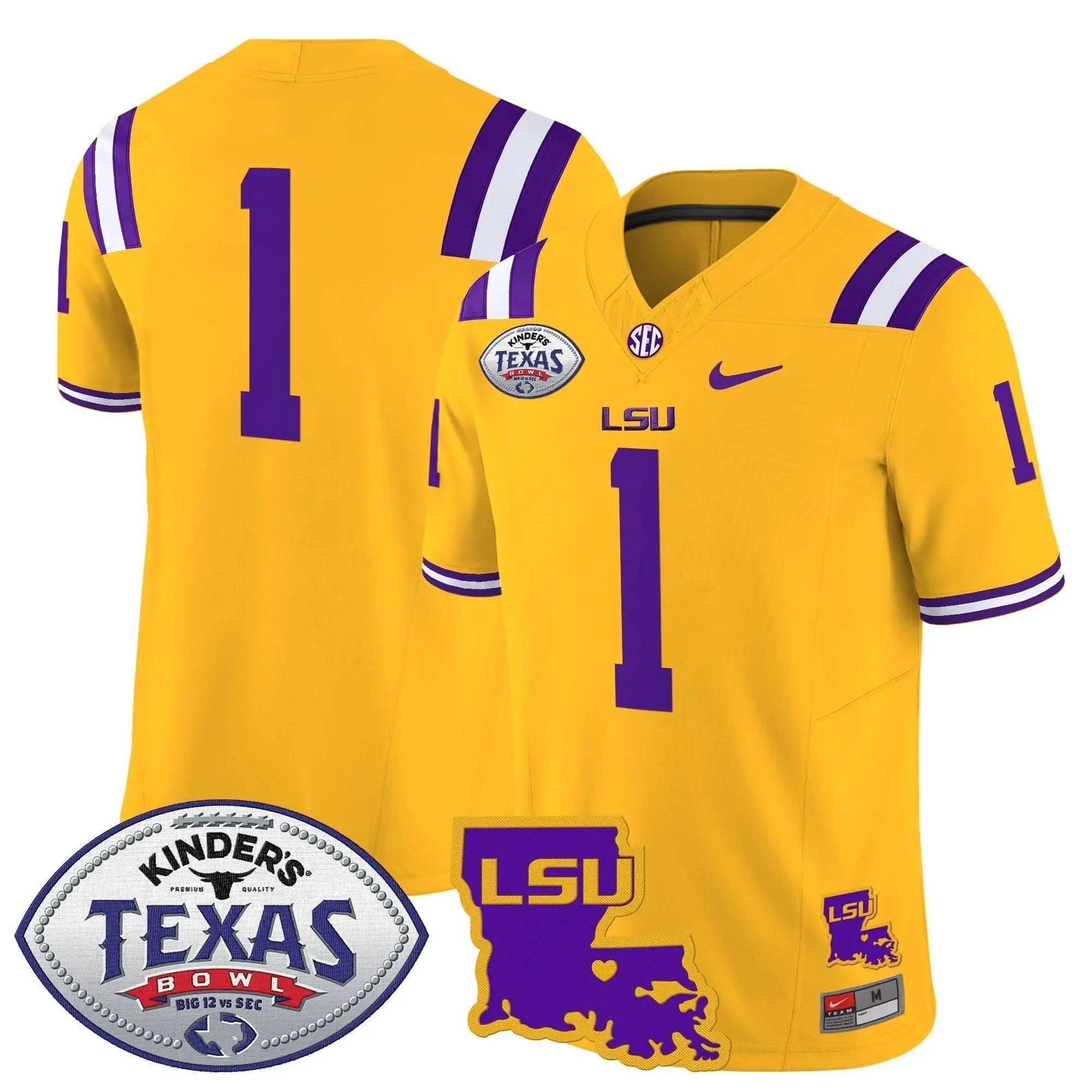 LSU 2024 Texas Bowl Patch Vapor Limited Jersey by LSU Tigers