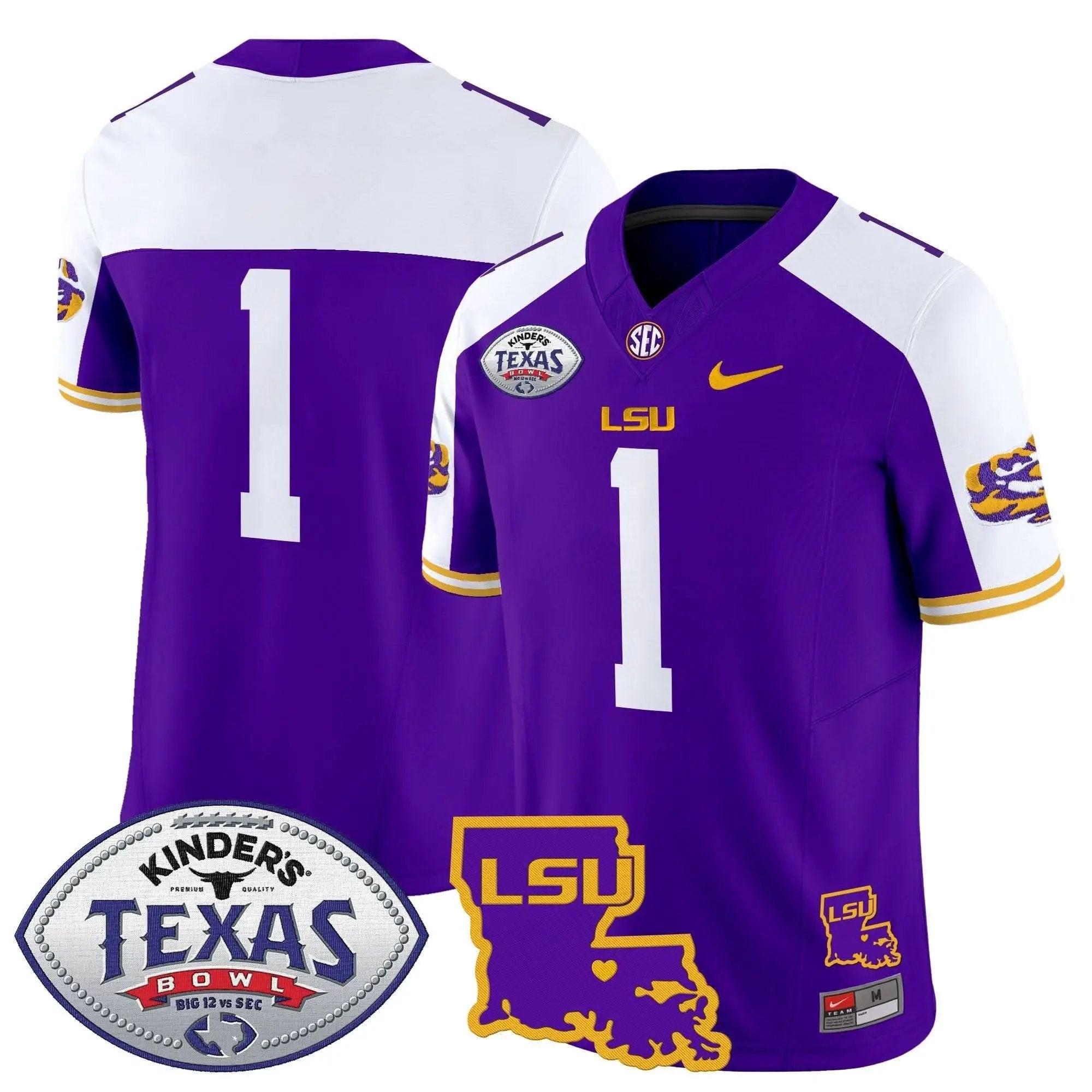 LSU 2024 Texas Bowl Patch Vapor Limited Jersey by LSU Tigers