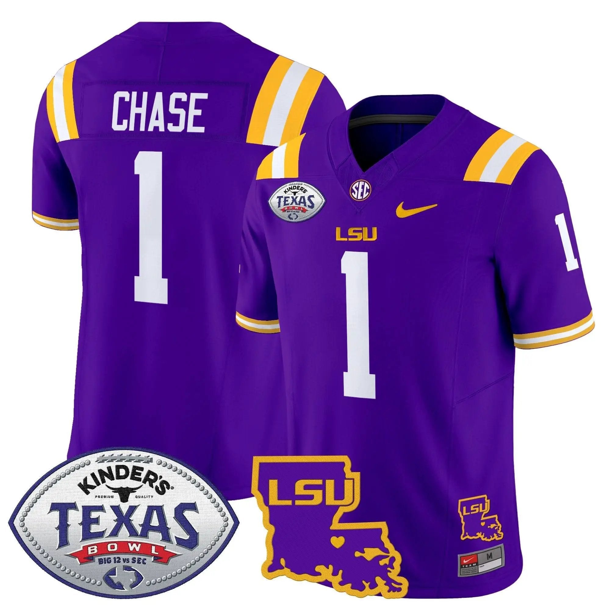 LSU 2024 Texas Bowl Patch Vapor Limited Jersey by LSU Tigers