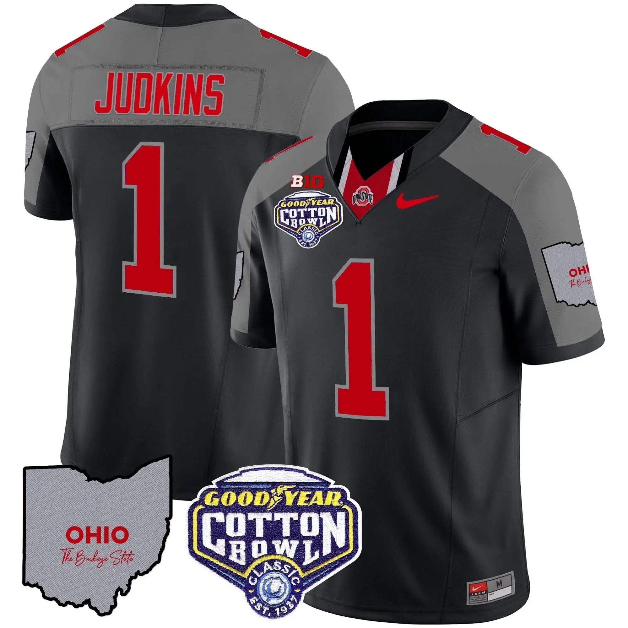 OSB Cotton Bowl Patch Vapor Limited Jersey by Ohio State Buckeyes