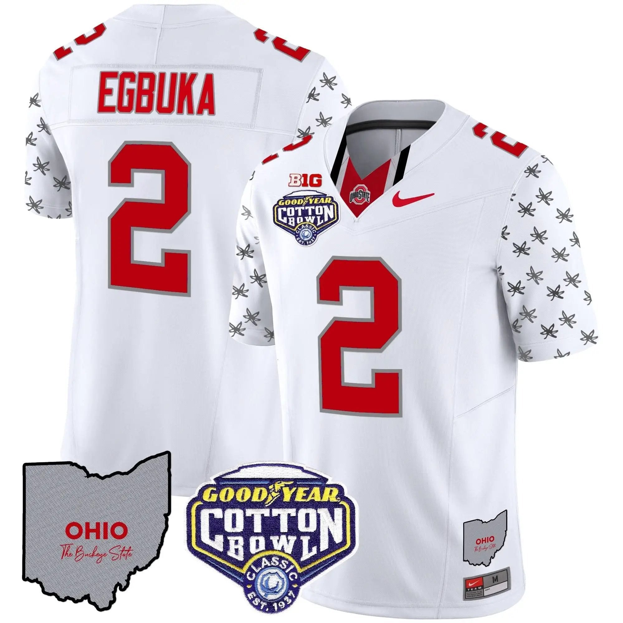 OSB Cotton Bowl Patch Vapor Limited Jersey by Ohio State Buckeyes