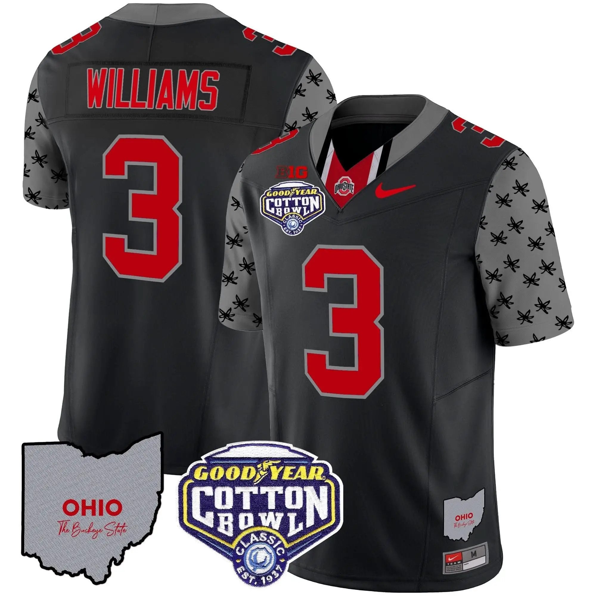 OSB Cotton Bowl Patch Vapor Limited Jersey by Ohio State Buckeyes
