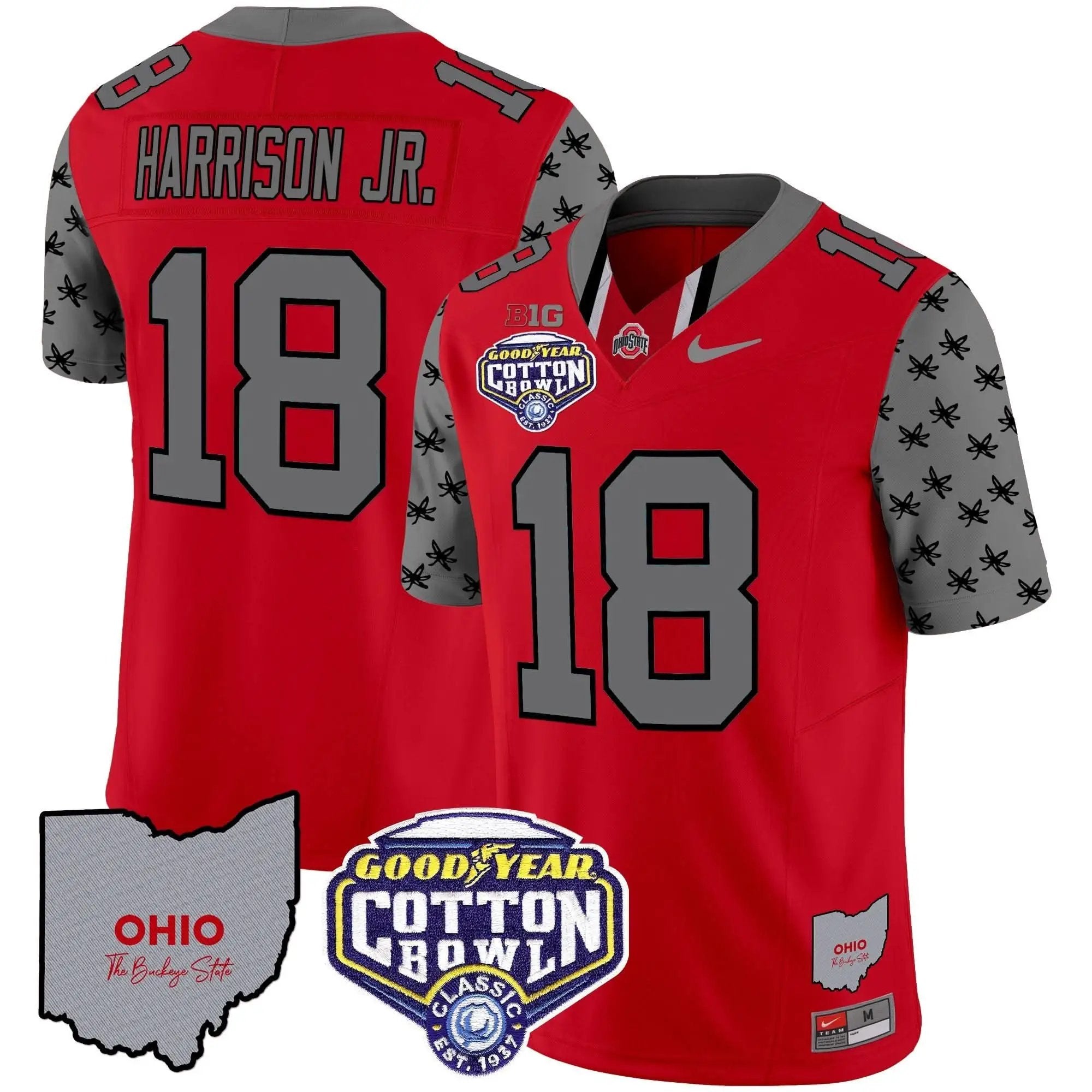 OSB Cotton Bowl Patch Vapor Limited Jersey by Ohio State Buckeyes