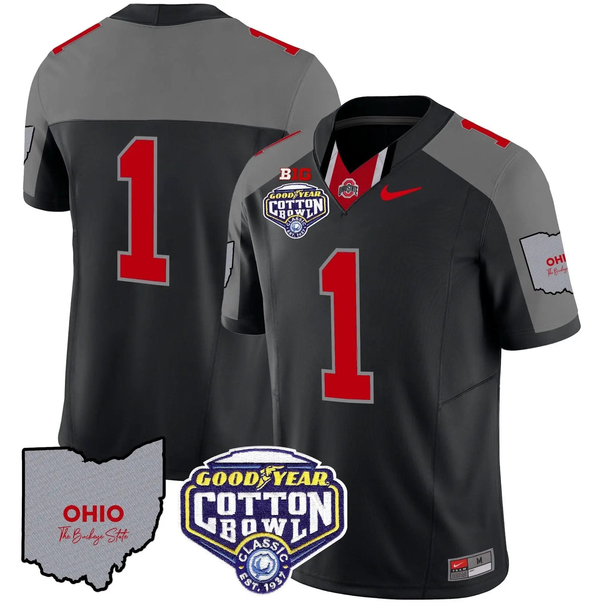OSB Cotton Bowl Patch Vapor Limited Jersey by Ohio State Buckeyes