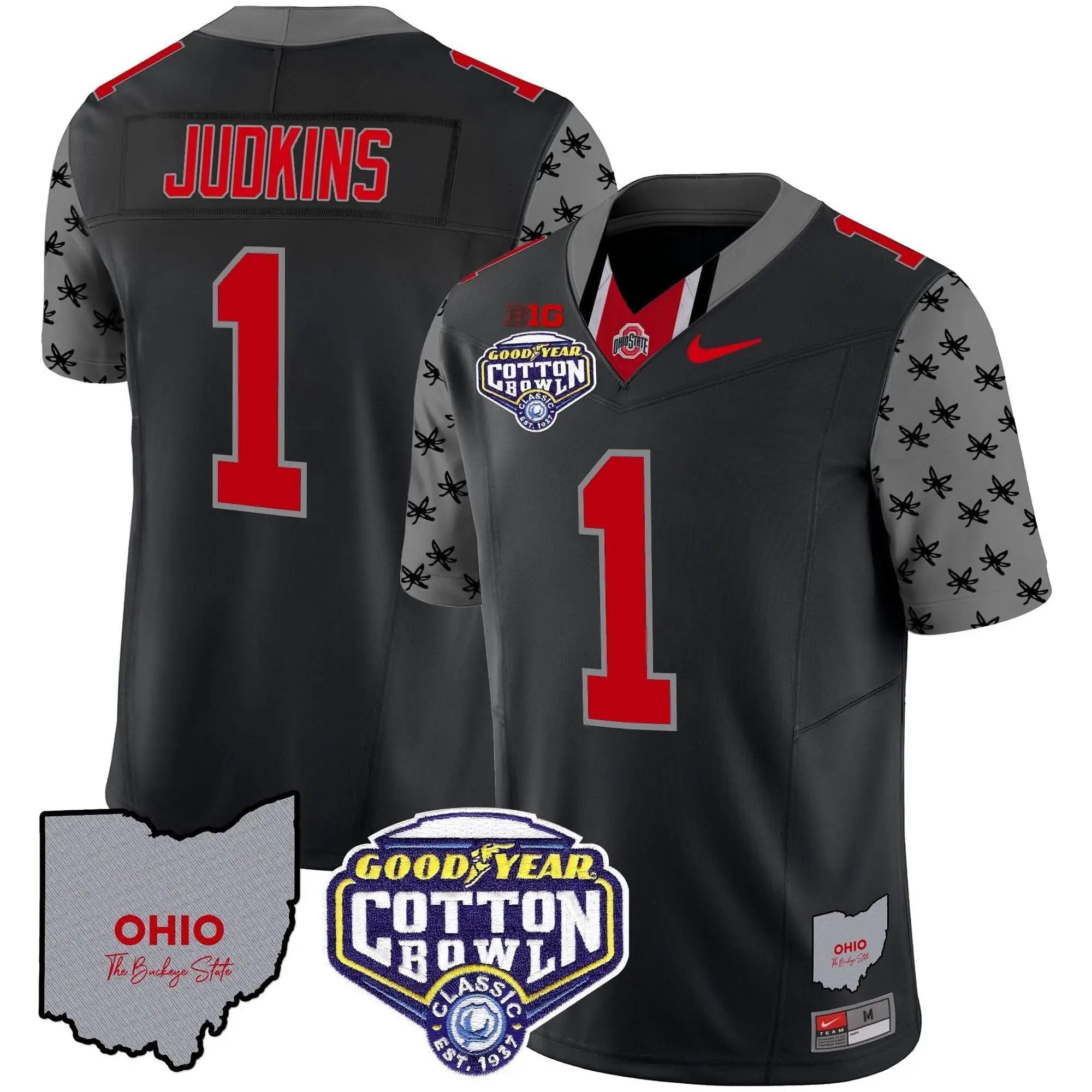 OSB Cotton Bowl Patch Vapor Limited Jersey by Ohio State Buckeyes