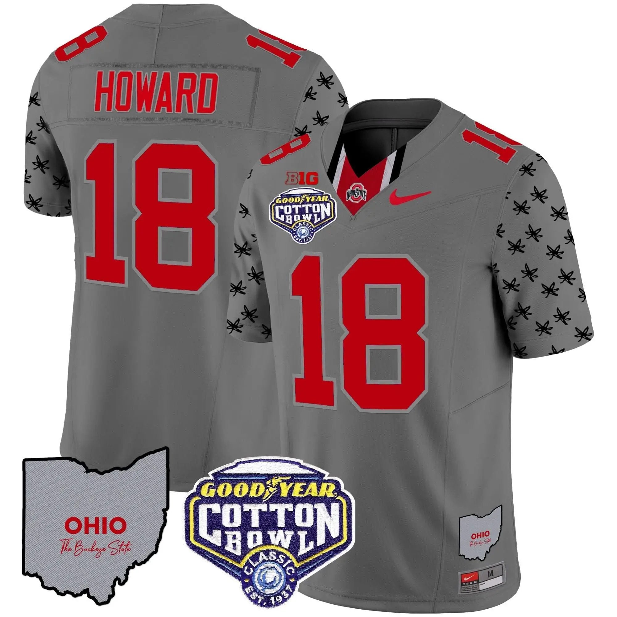OSB Cotton Bowl Patch Vapor Limited Jersey by Ohio State Buckeyes