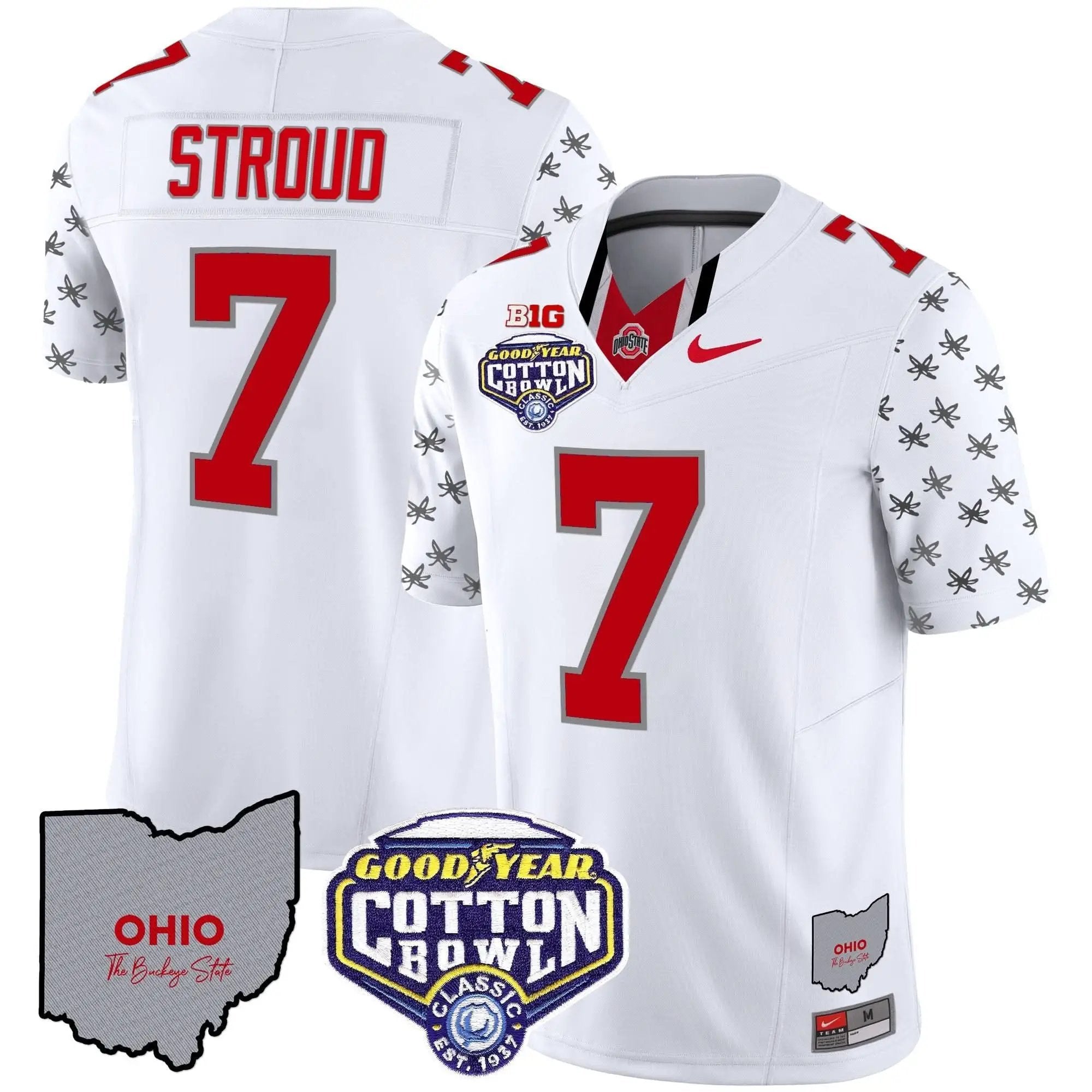OSB Cotton Bowl Patch Vapor Limited Jersey by Ohio State Buckeyes