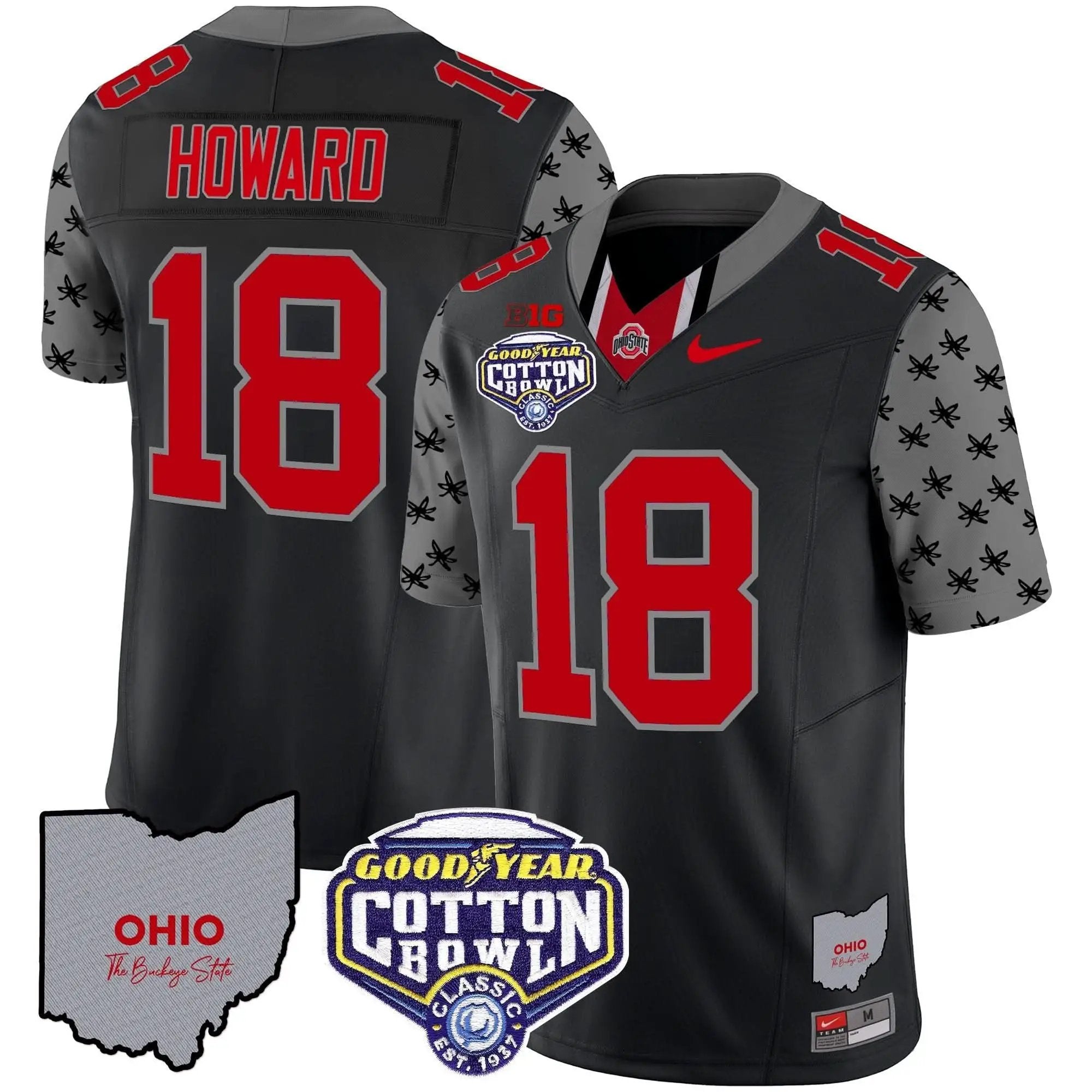 OSB Cotton Bowl Patch Vapor Limited Jersey by Ohio State Buckeyes