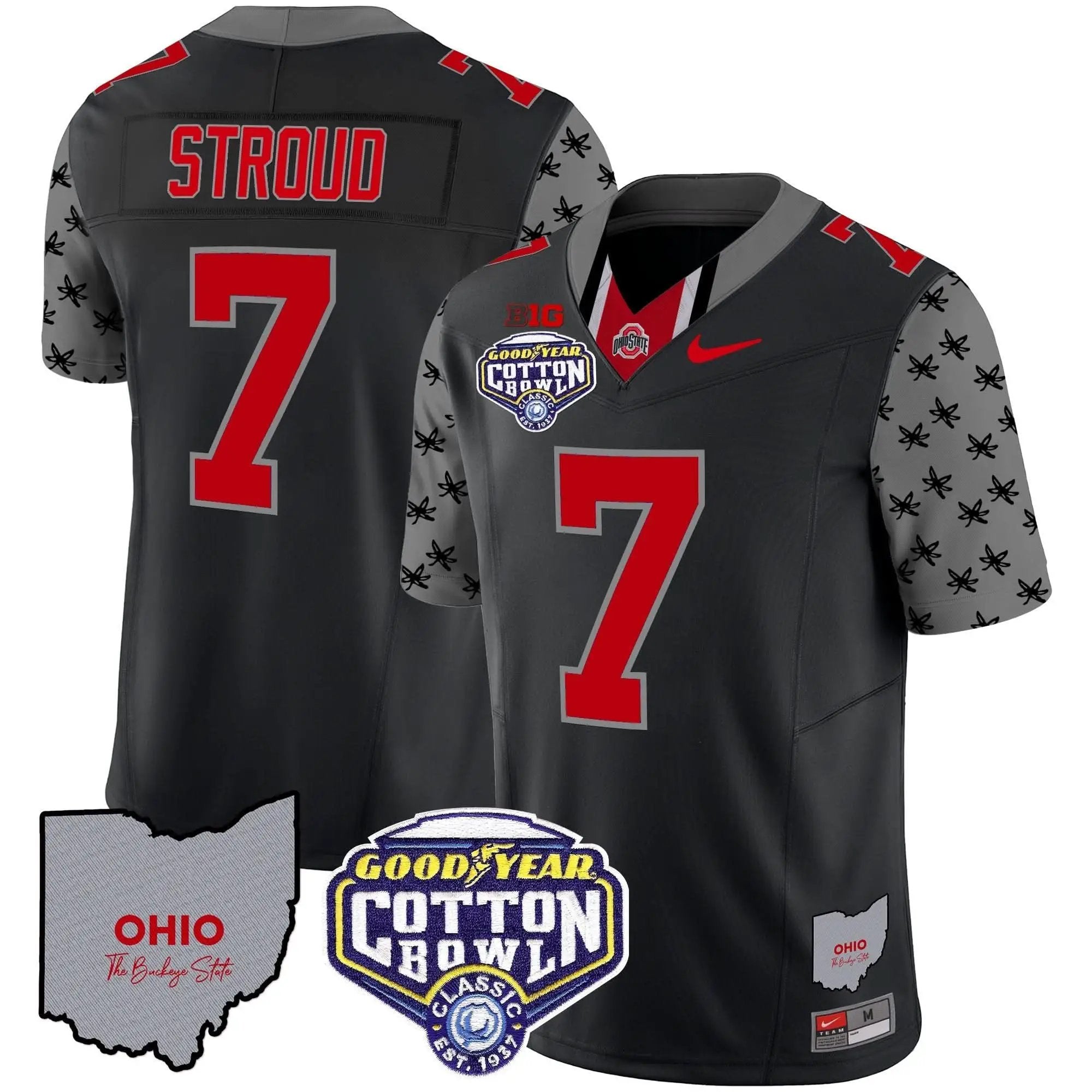 OSB Cotton Bowl Patch Vapor Limited Jersey by Ohio State Buckeyes