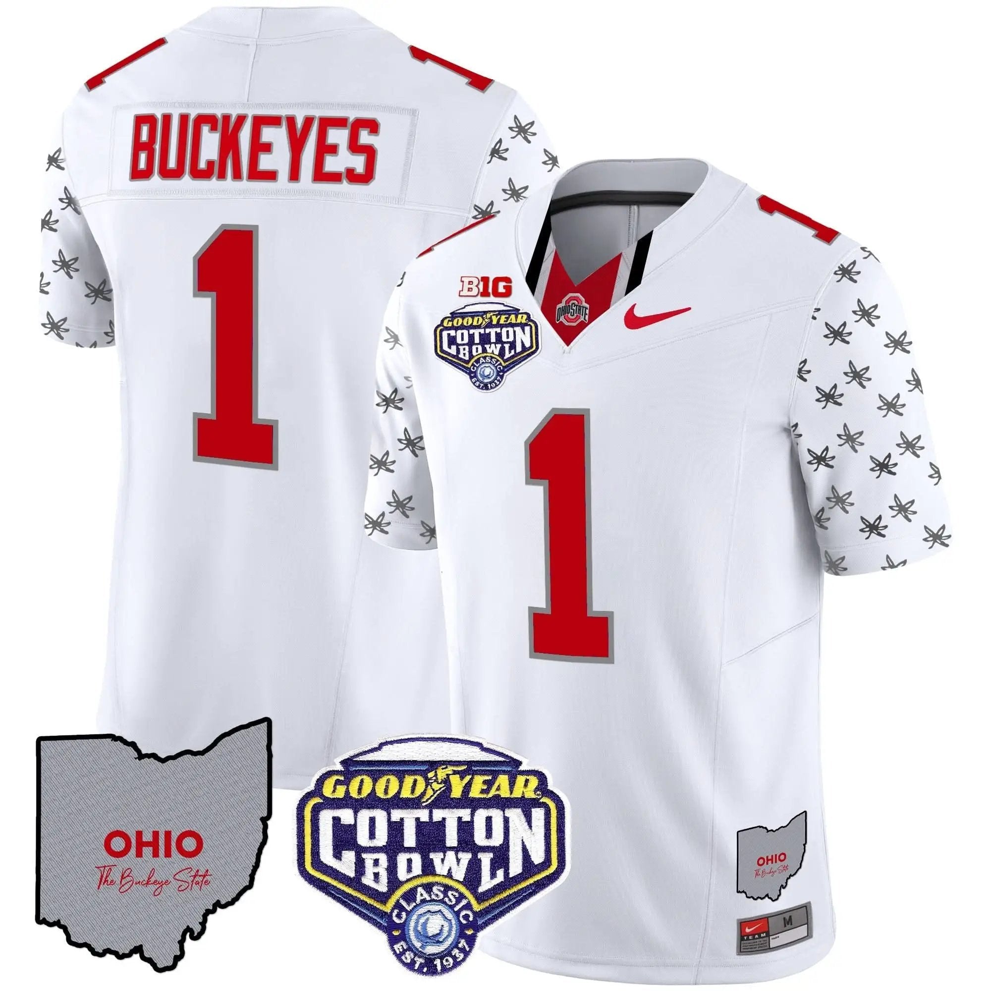 OSB Cotton Bowl Patch Vapor Limited Jersey by Ohio State Buckeyes