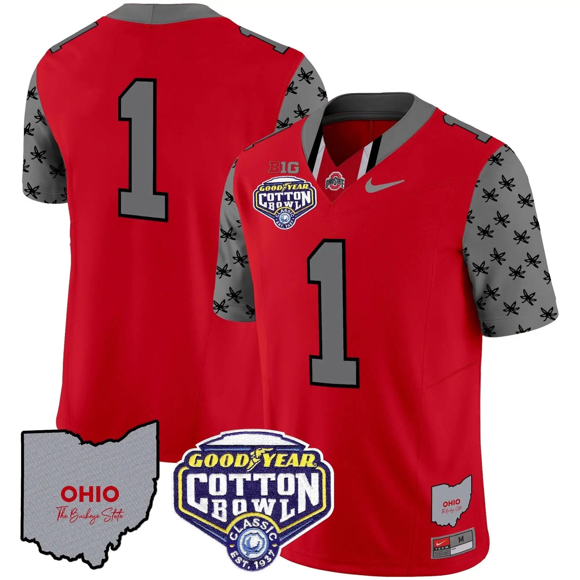 OSB Cotton Bowl Patch Vapor Limited Jersey by Ohio State Buckeyes