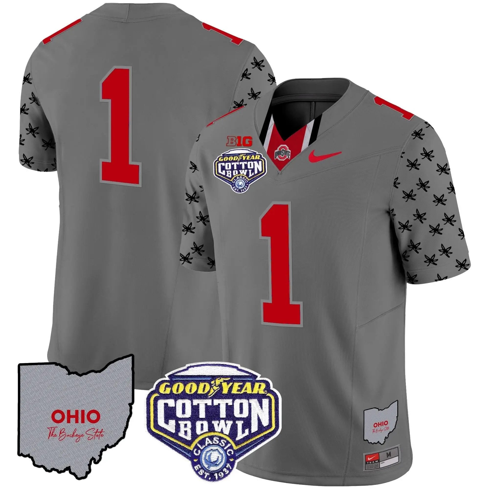 OSB Cotton Bowl Patch Vapor Limited Jersey by Ohio State Buckeyes