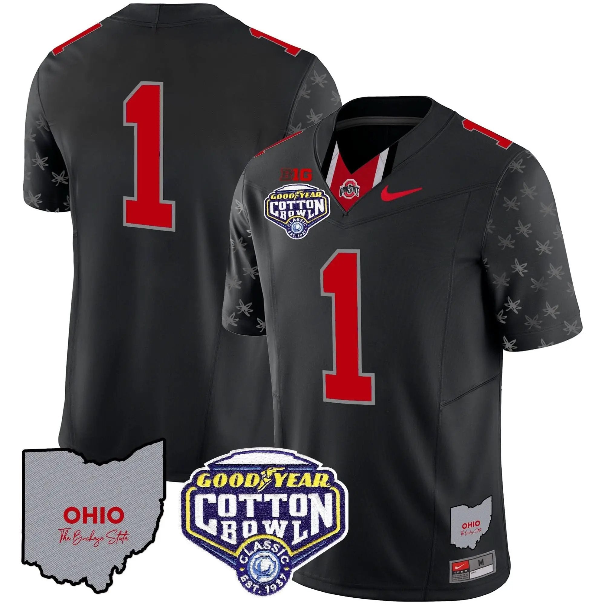 OSB Cotton Bowl Patch Vapor Limited Jersey by Ohio State Buckeyes