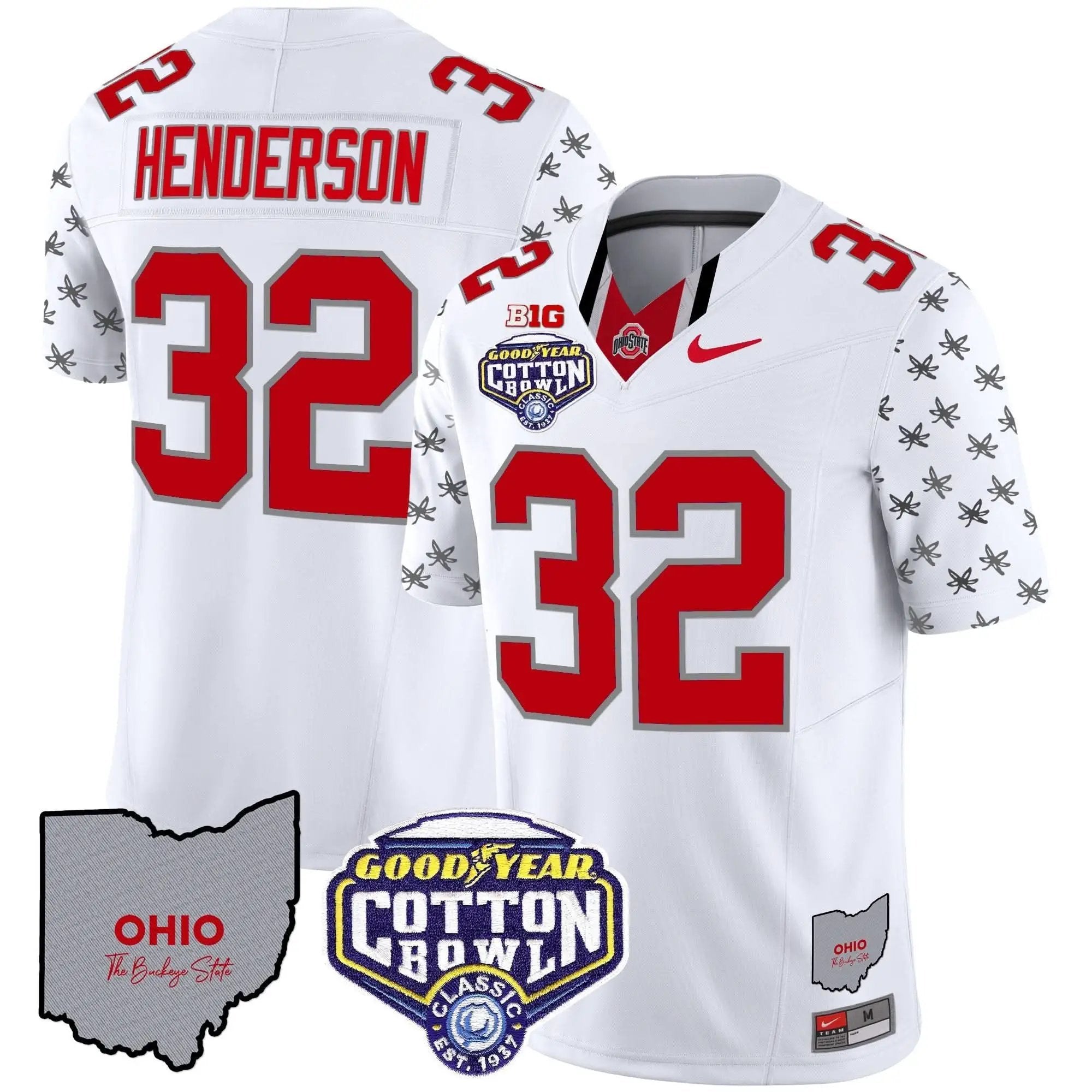 OSB Cotton Bowl Patch Vapor Limited Jersey by Ohio State Buckeyes