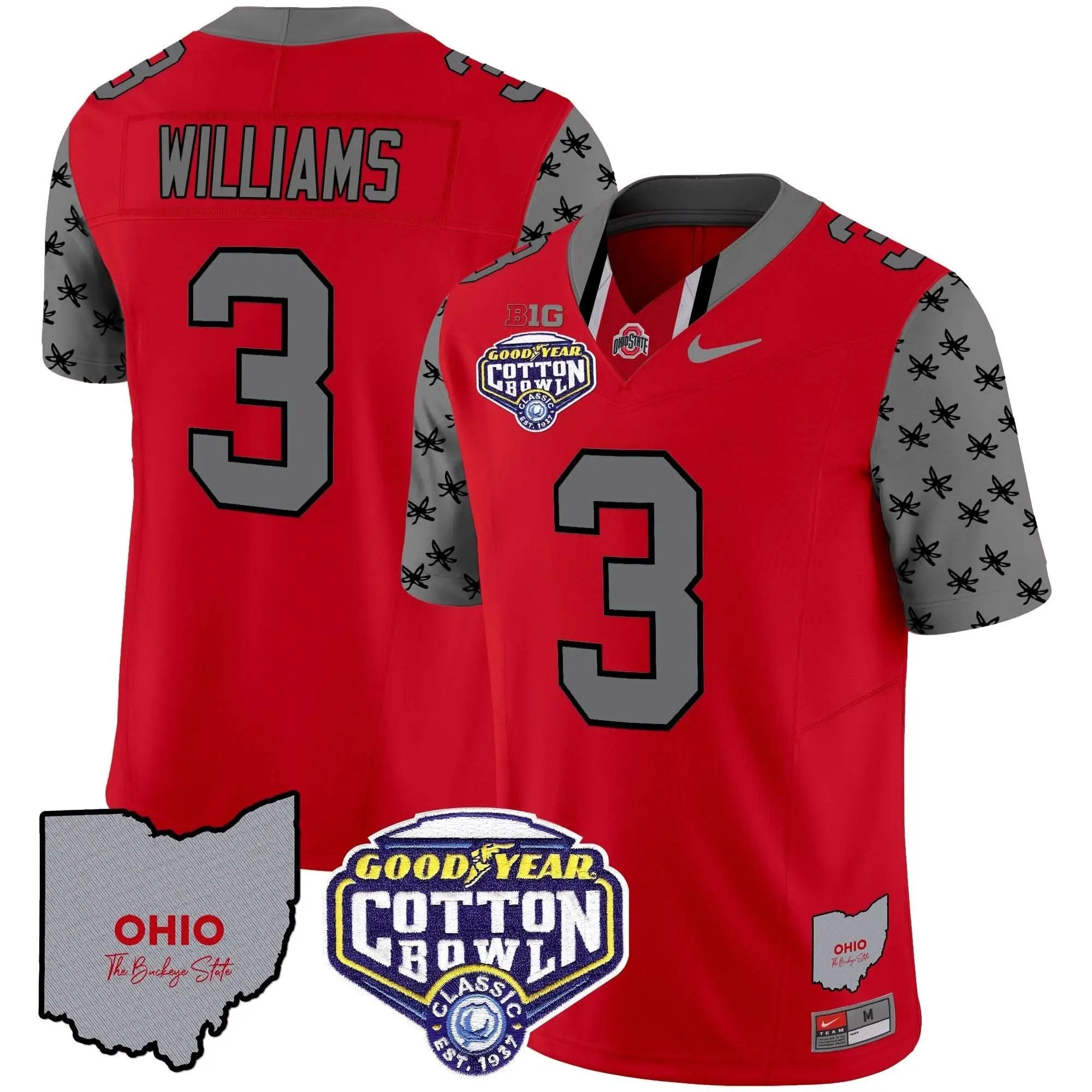 OSB Cotton Bowl Patch Vapor Limited Jersey by Ohio State Buckeyes