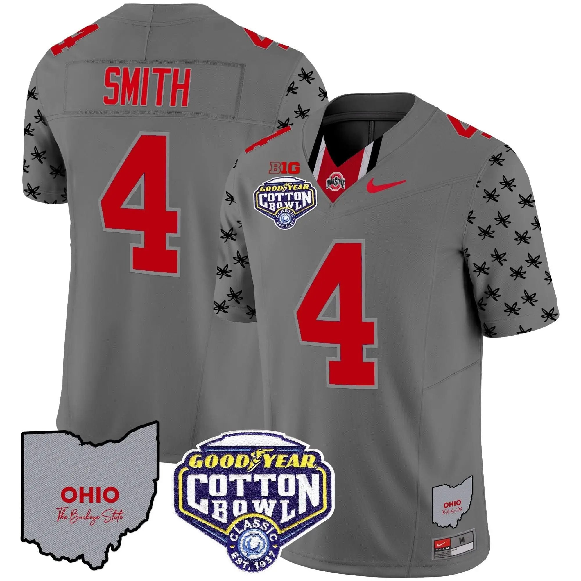 OSB Cotton Bowl Patch Vapor Limited Jersey by Ohio State Buckeyes