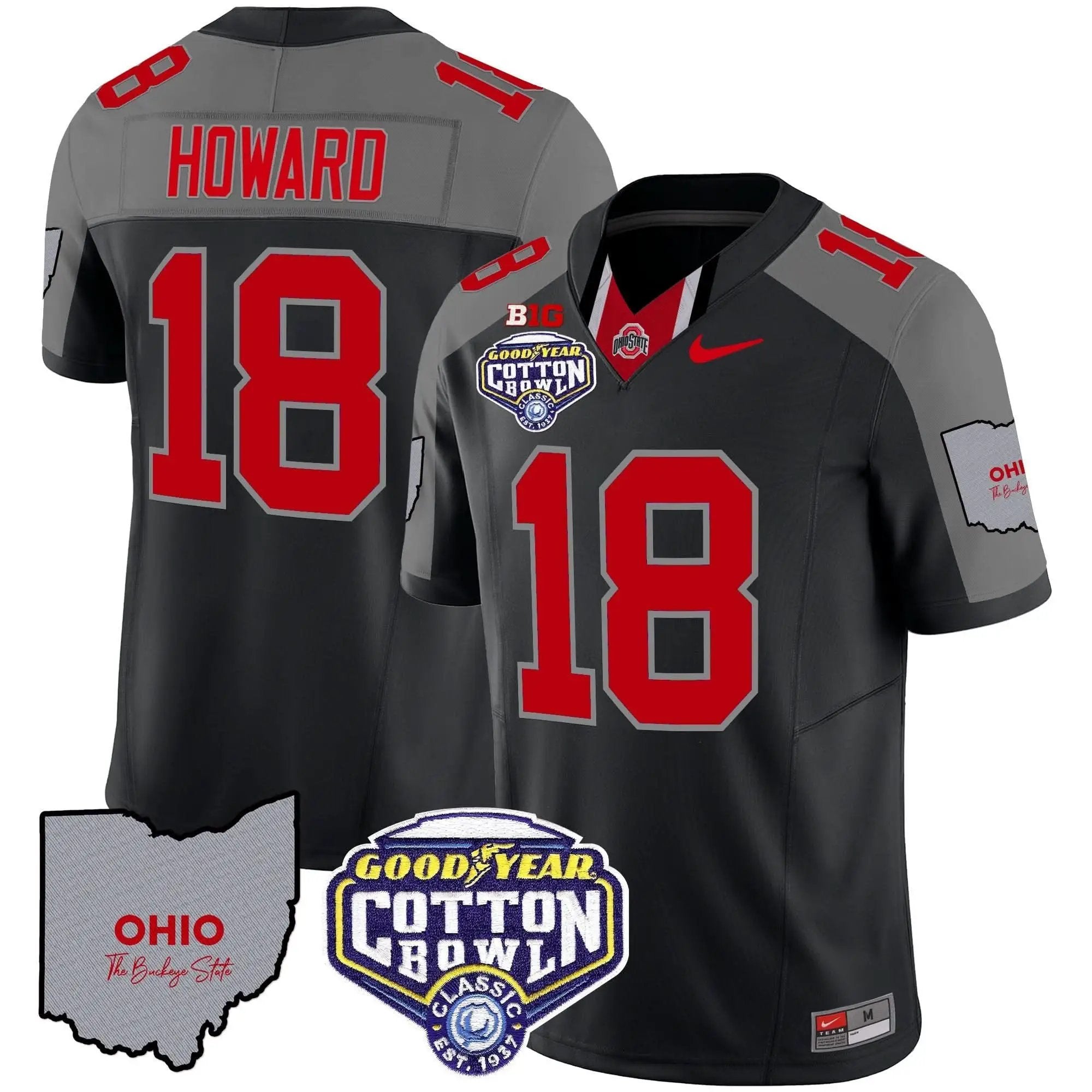 OSB Cotton Bowl Patch Vapor Limited Jersey by Ohio State Buckeyes