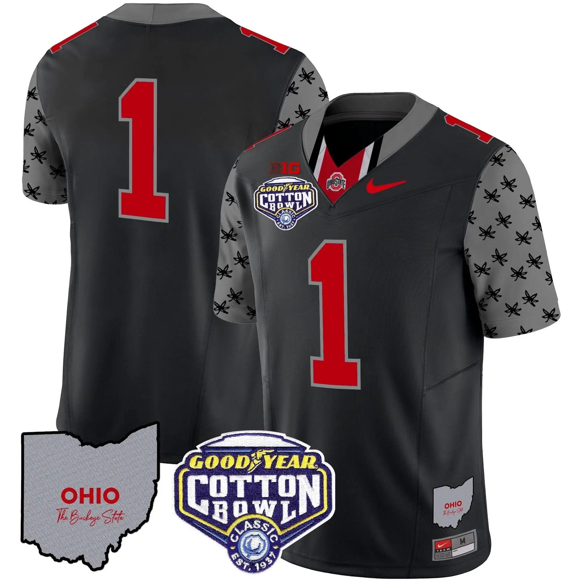 OSB Cotton Bowl Patch Vapor Limited Jersey by Ohio State Buckeyes