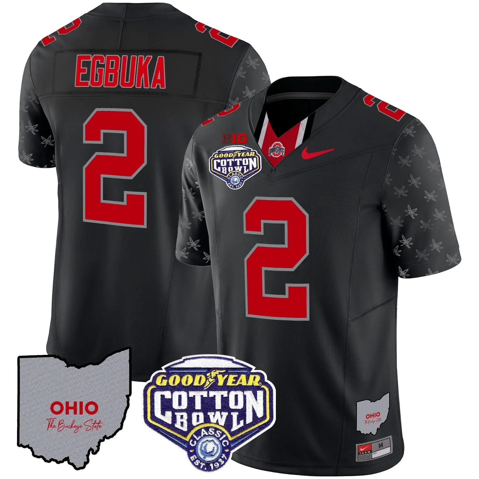 OSB Cotton Bowl Patch Vapor Limited Jersey by Ohio State Buckeyes