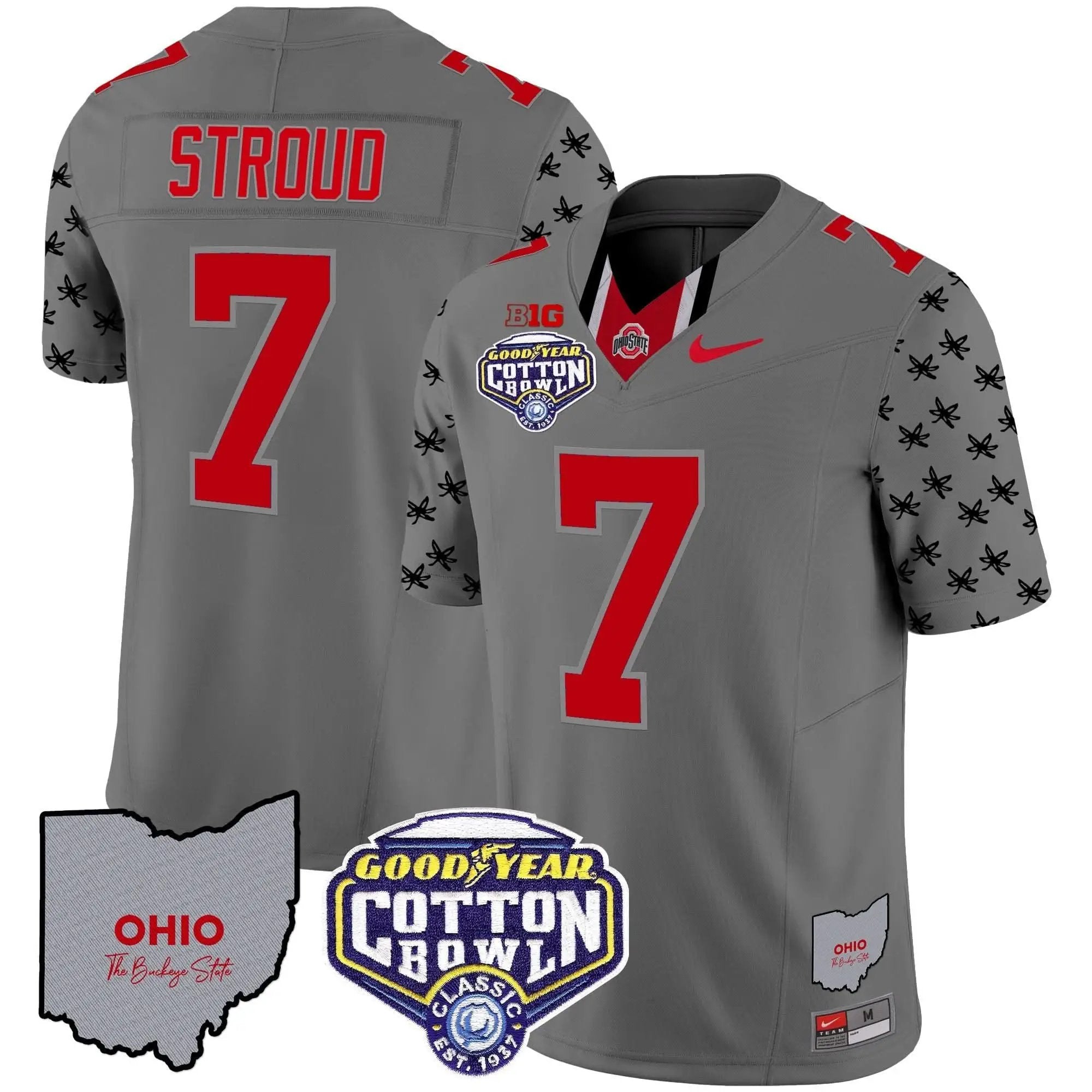 OSB Cotton Bowl Patch Vapor Limited Jersey by Ohio State Buckeyes