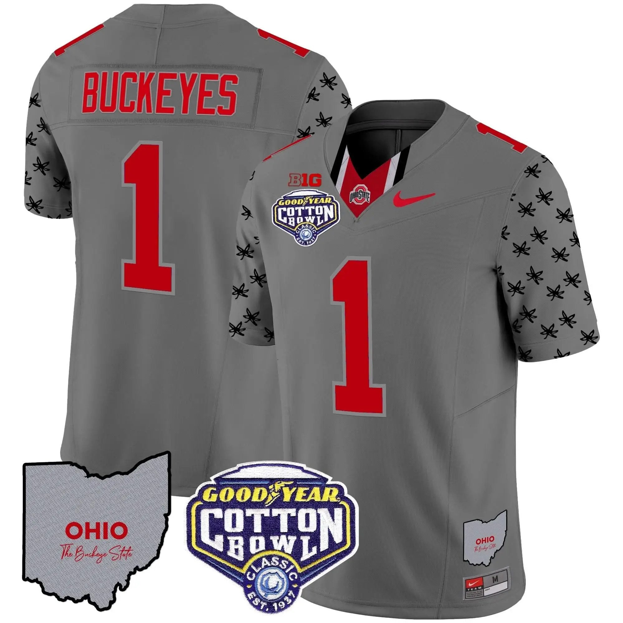 OSB Cotton Bowl Patch Vapor Limited Jersey by Ohio State Buckeyes
