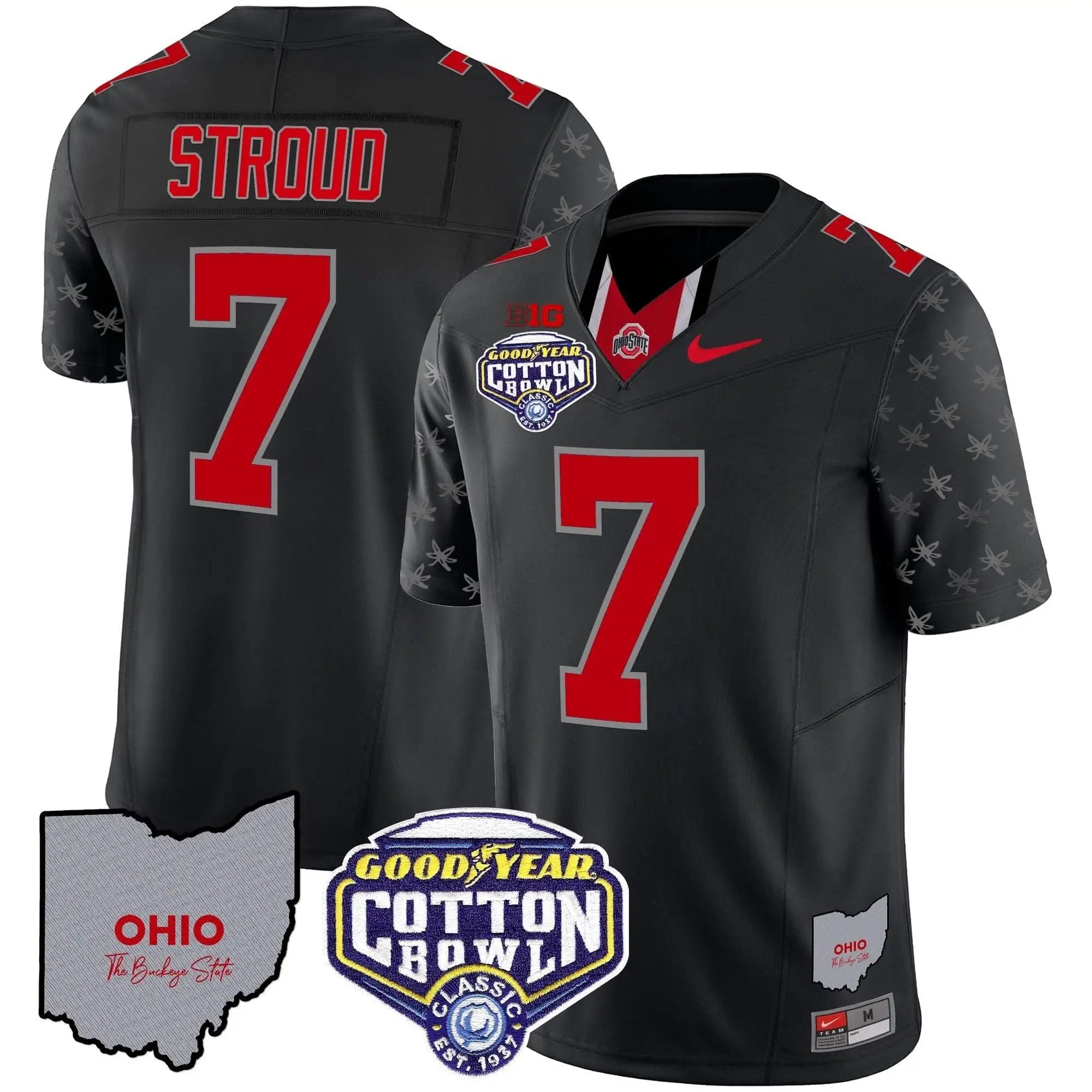 OSB Cotton Bowl Patch Vapor Limited Jersey by Ohio State Buckeyes