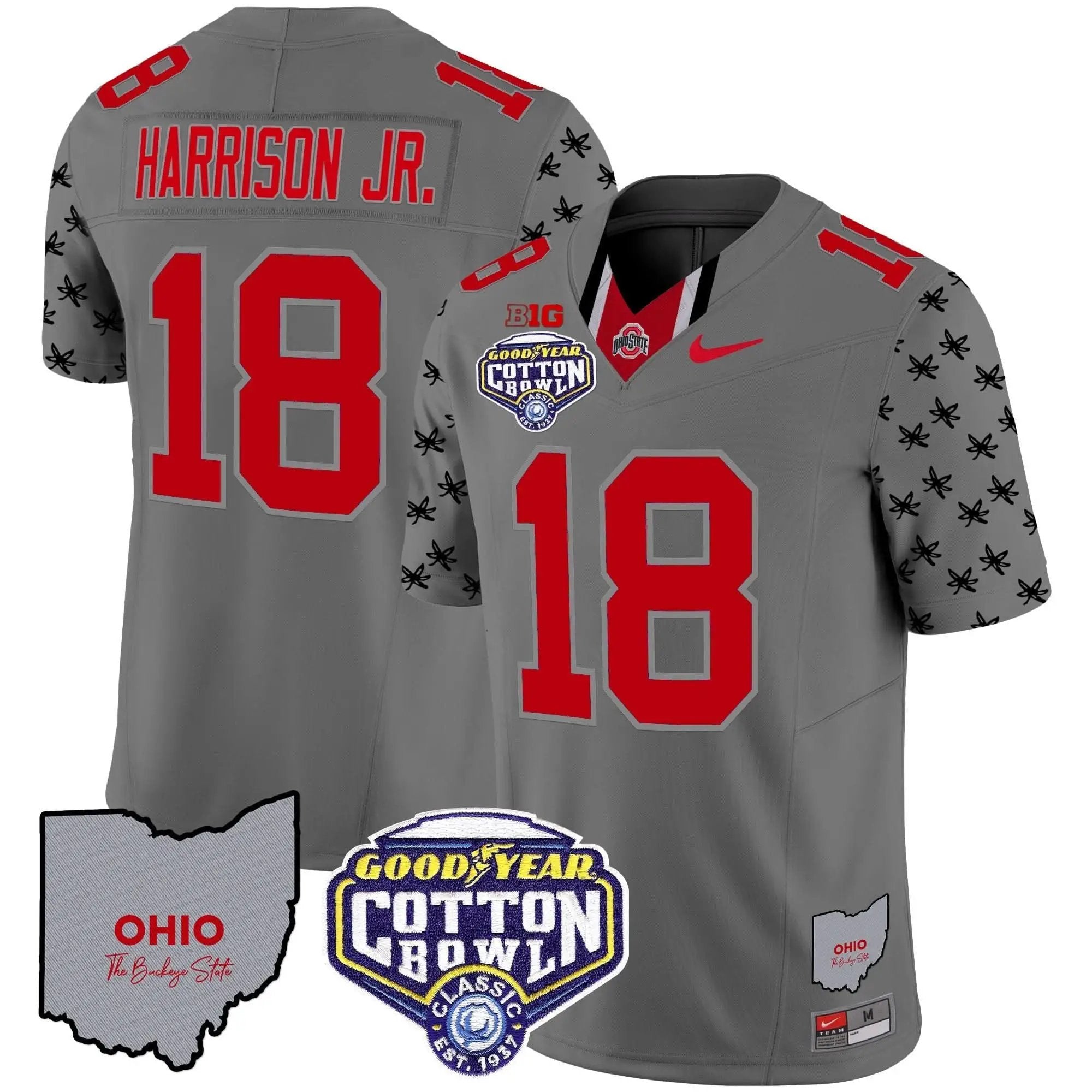 OSB Cotton Bowl Patch Vapor Limited Jersey by Ohio State Buckeyes