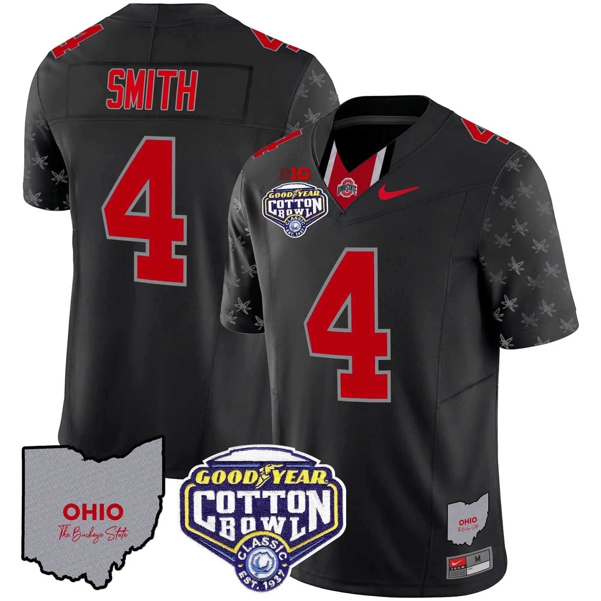 OSB Cotton Bowl Patch Vapor Limited Jersey by Ohio State Buckeyes