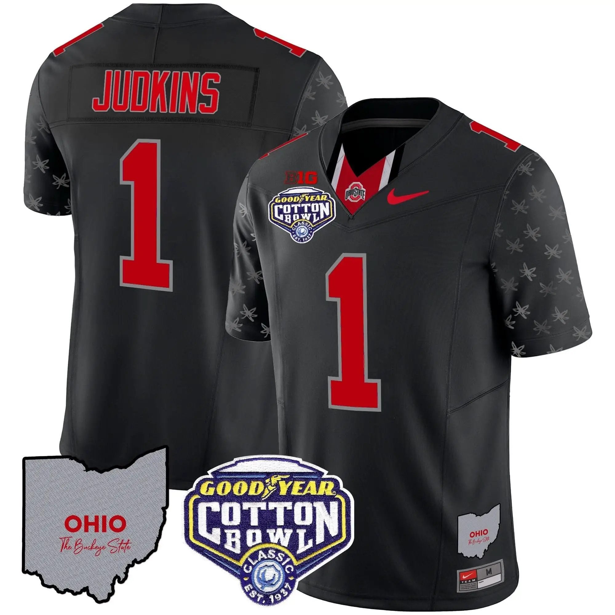 OSB Cotton Bowl Patch Vapor Limited Jersey by Ohio State Buckeyes