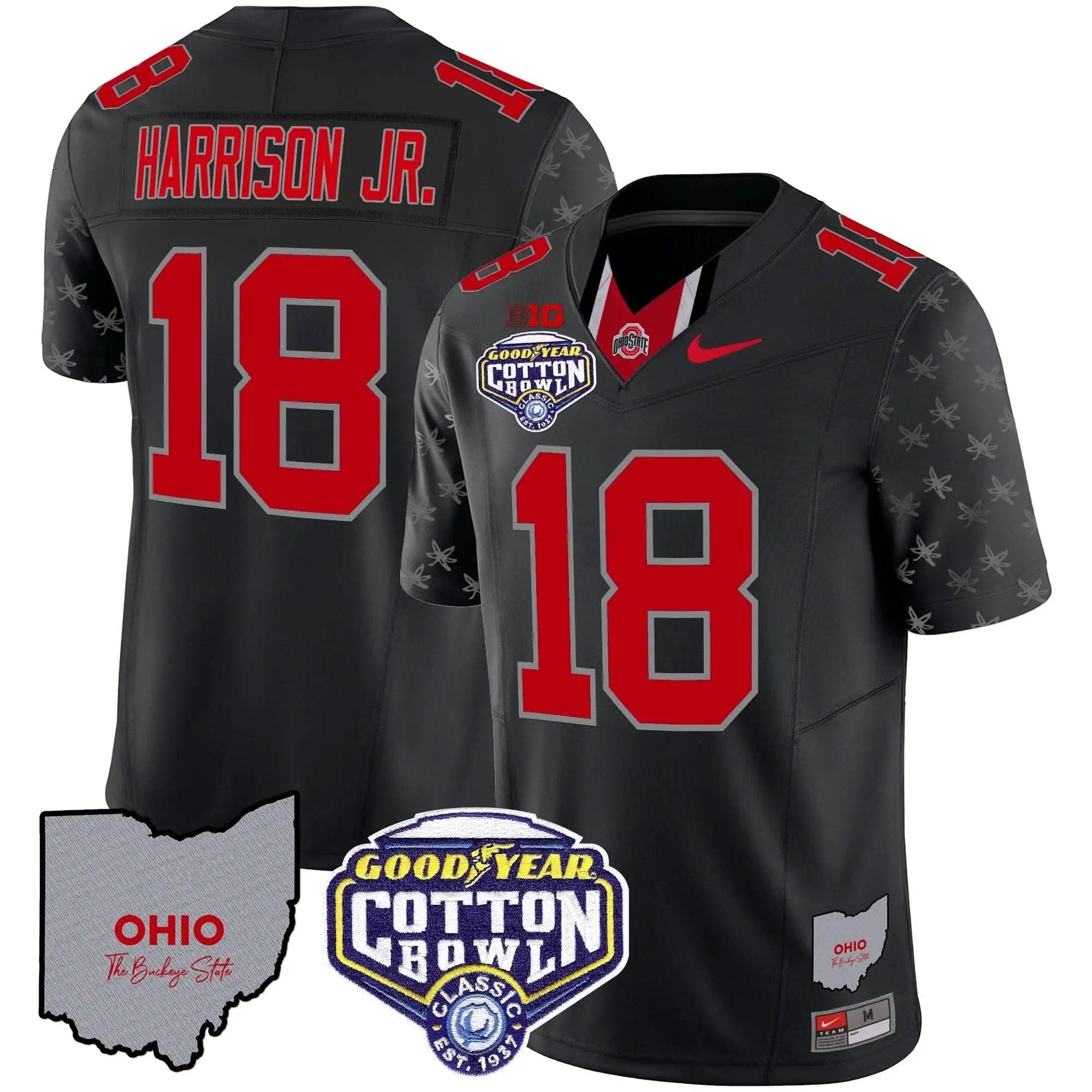 OSB Cotton Bowl Patch Vapor Limited Jersey by Ohio State Buckeyes