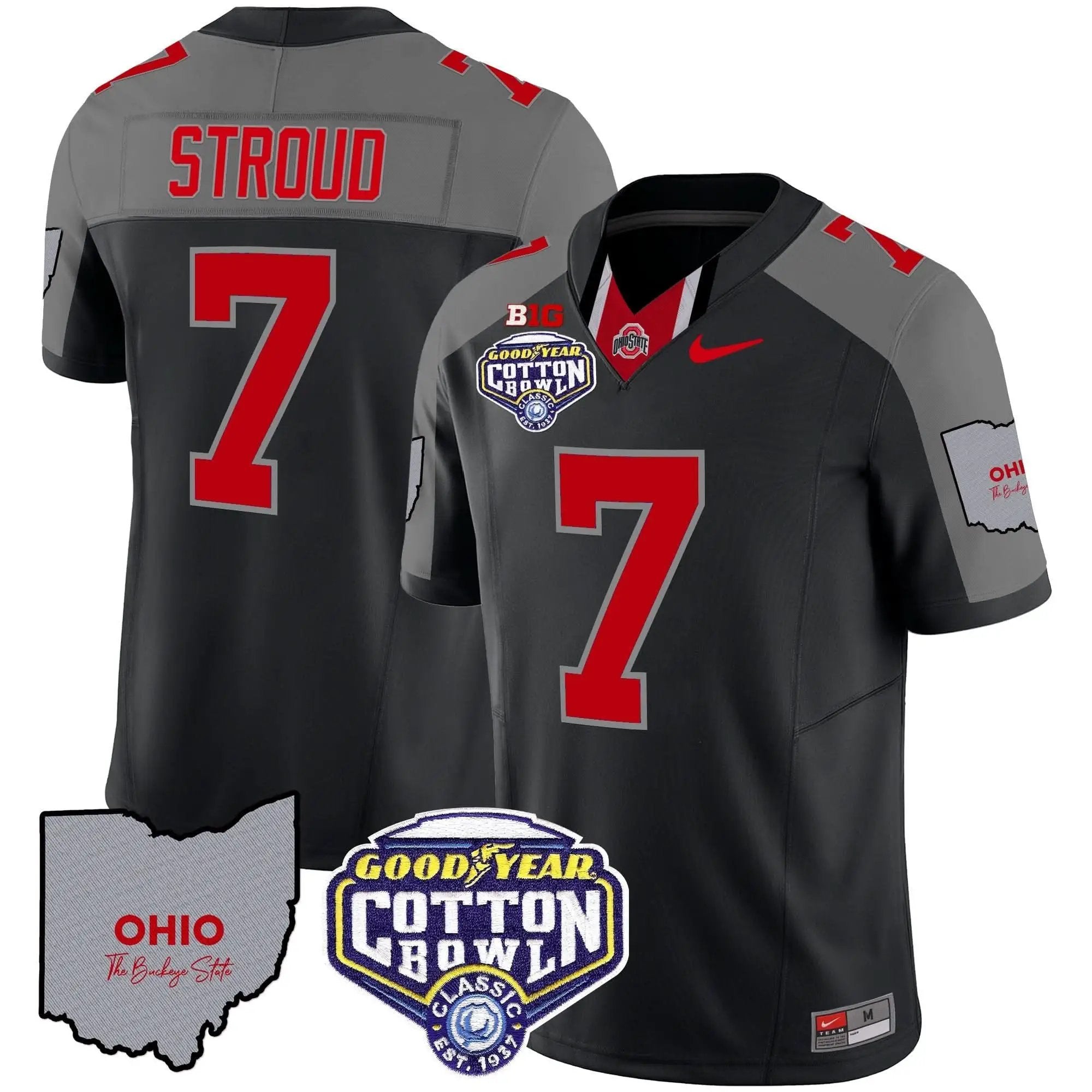 OSB Cotton Bowl Patch Vapor Limited Jersey by Ohio State Buckeyes
