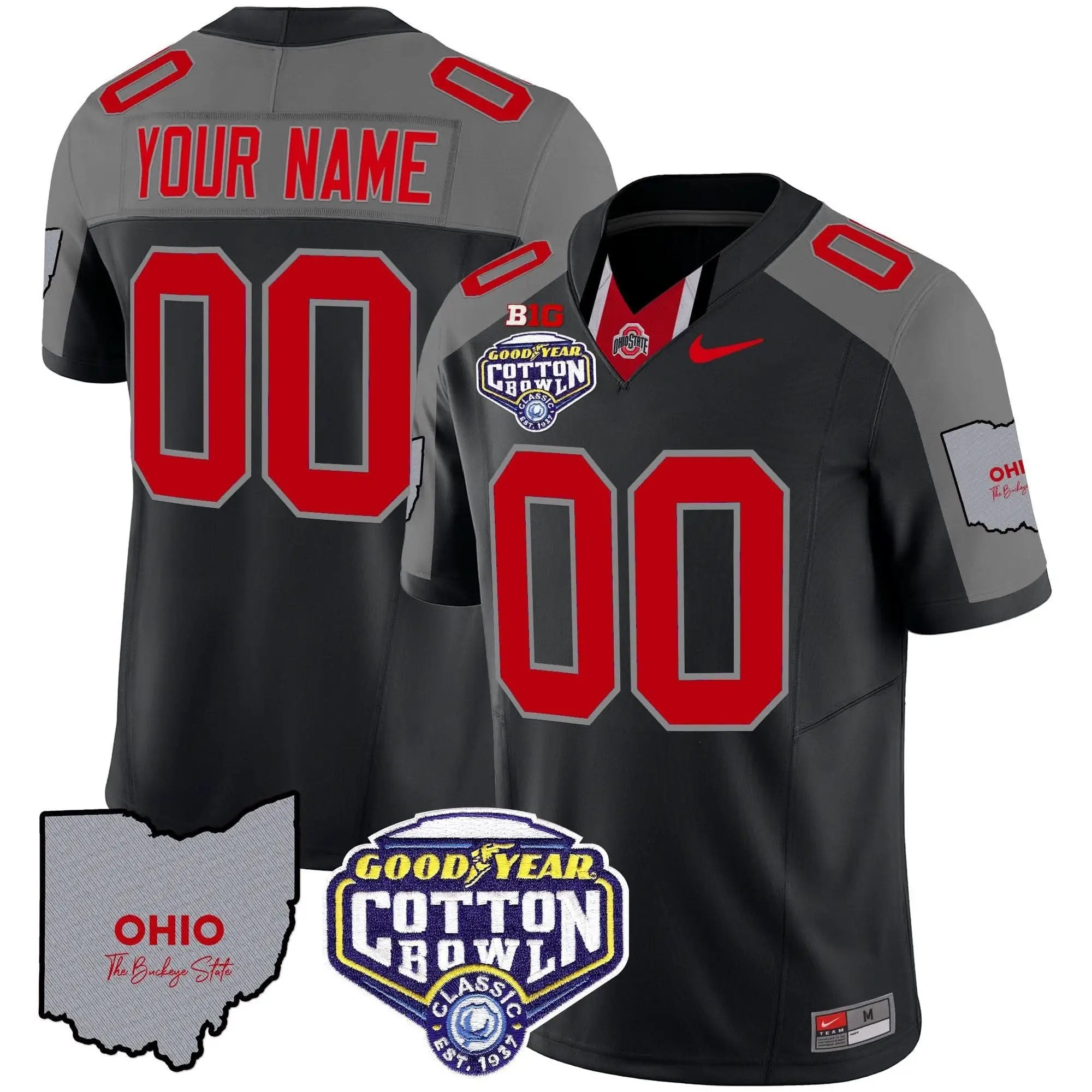 OSB Cotton Bowl Patch Vapor Limited Custom Jersey by Ohio State Buckeyes